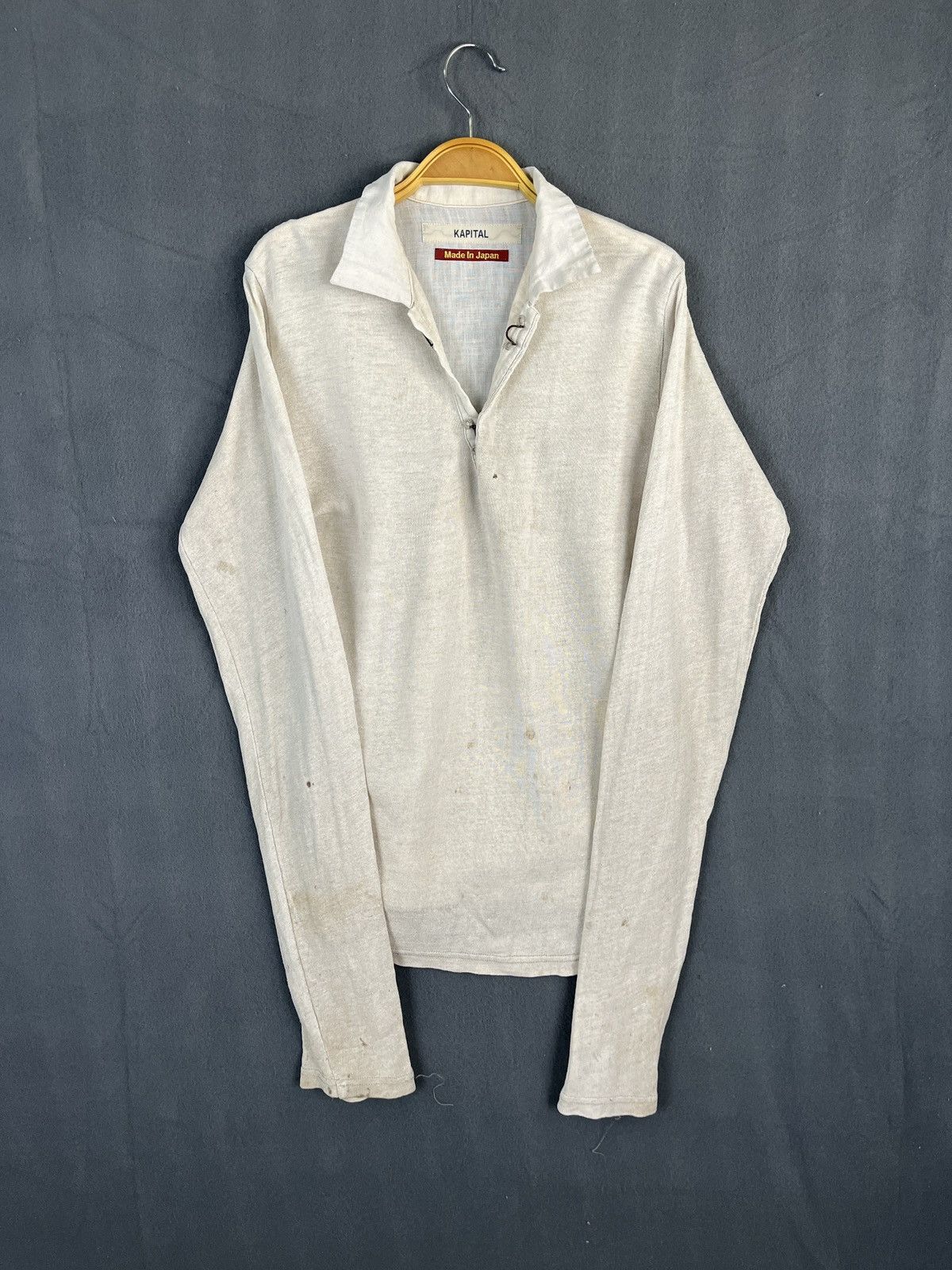 Kapital × Kapital Kountry × Vintage Kapital 90s Collared Tshirt Long Sleeve Size XS / US 0-2 / IT 36-38 - 3 Thumbnail