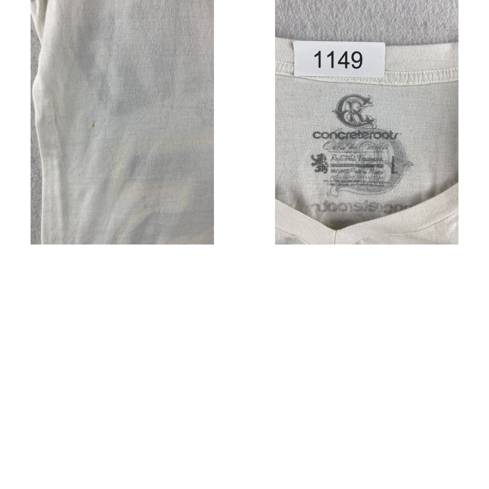 Roots Concrete Roots Shirt Womens L White V-Neck Cap Sleeve San Diego T-Shirt Graphic Size L / US 10 / IT 46 - 8 Thumbnail