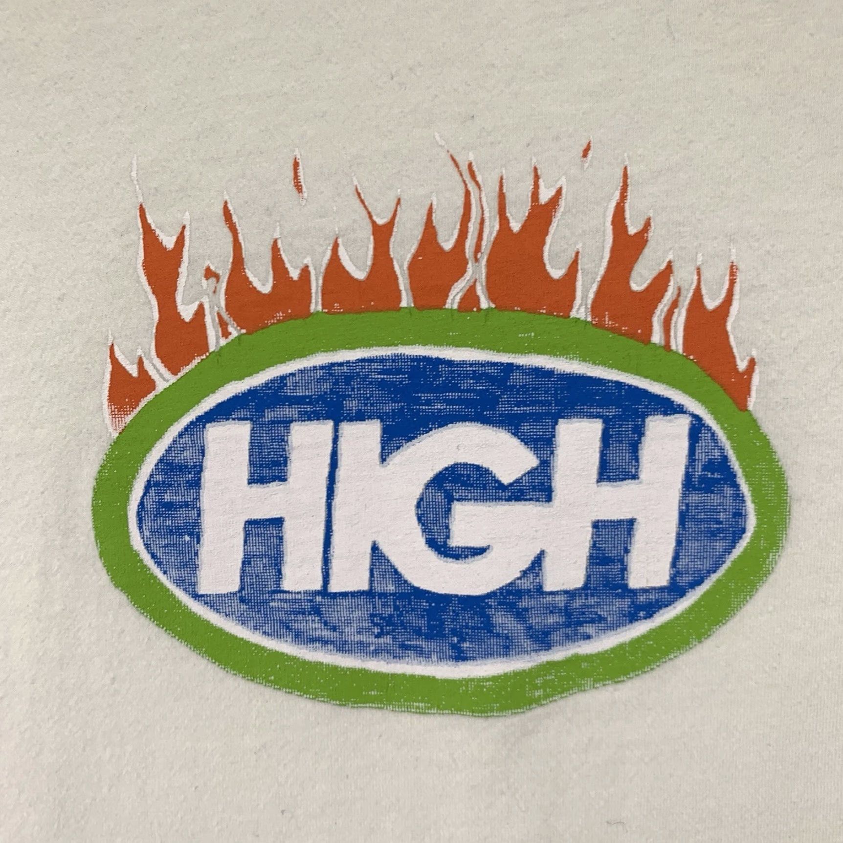 Vintage VINTAGE HIGH Street Wear T-Shirt Mens Long Sleeve All Seasons White Graphic 90s Hip Hop Skater Fire Size US S / EU 44-46 / 1 - 3 Thumbnail