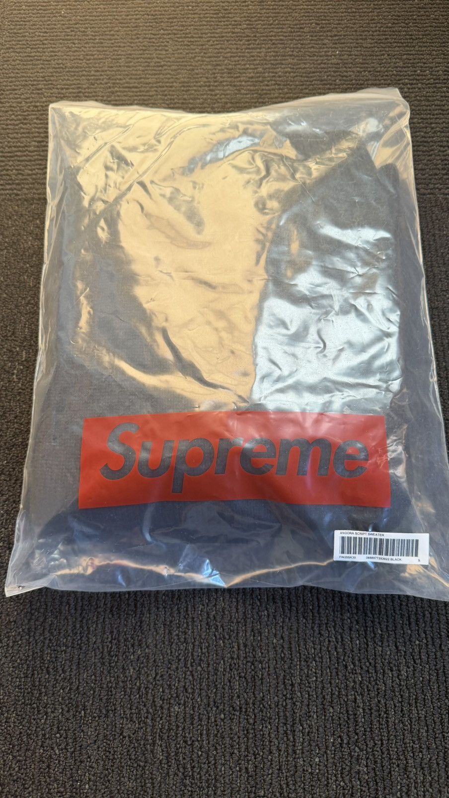 Supreme FW25 SUPREME ANGORA SCRIPT SWEATER (BLACK) (S) Size US S / EU 44-46 / 1 - 2 Thumbnail