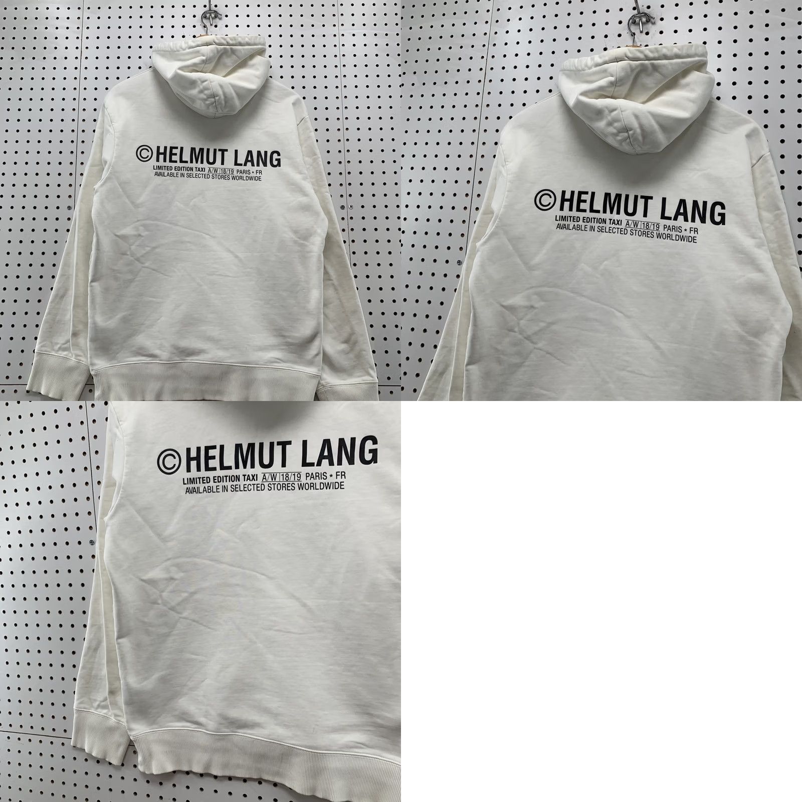 Helmut Lang HELMUT LANG Hoodie Sweatshirt Mens Medium White Long Sleeve Hooded Taxi Size US M / EU 48-50 / 2 - 10 Thumbnail