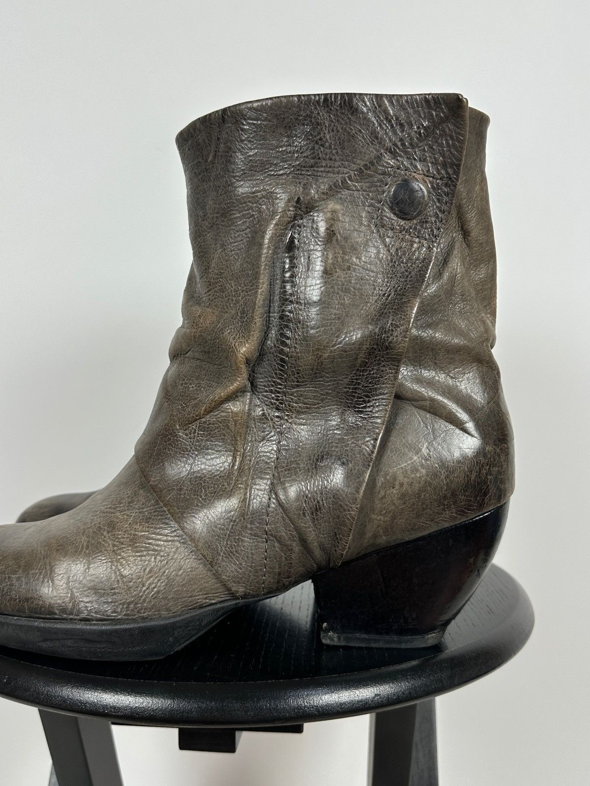 A.S.98 A.S.98. Airstep Leather Biker Ankle Boots Size US 11 / IT 41 - 14 Thumbnail