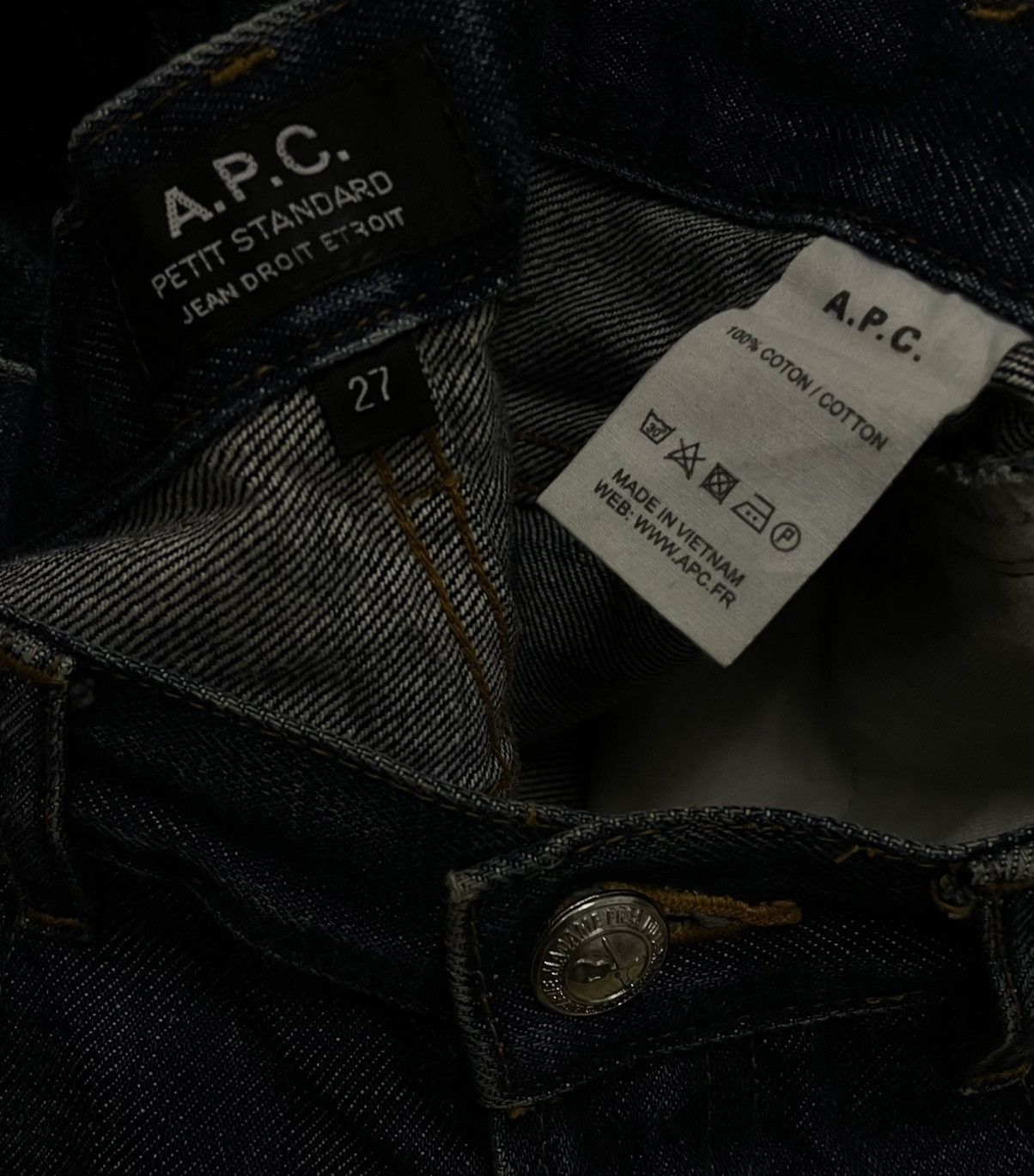 A.P.C. Vtg Authentic Designer A.P.C Petit Standard Selvedge Denim Size US 28 / EU 44 - 16 Thumbnail