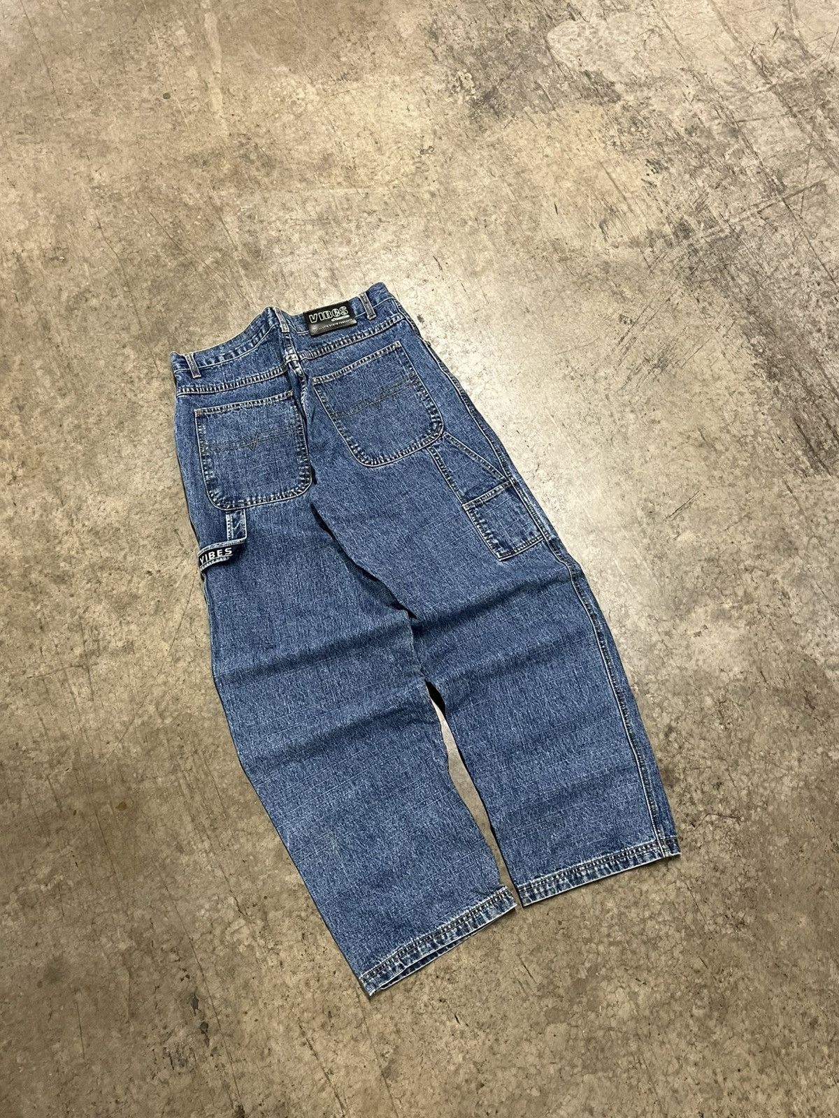 Vintage Y2k vibes baggy fit wide leg skater denim carpenter cargos Size US 32 / EU 48 - 1 Thumbnail
