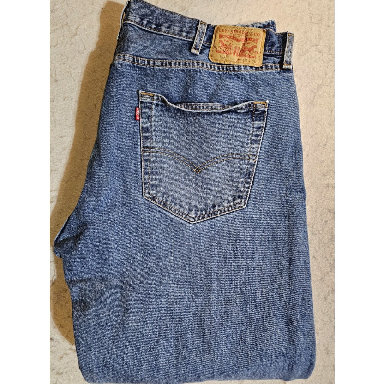 Levi's VINTAGE Levi's 501 XX Jeans Regular Denim Medium Blue 42x30 Mens 90s USA Slim Straight 5-Pocket Denim Cotton Size US 42 / EU 58 - 2 Thumbnail