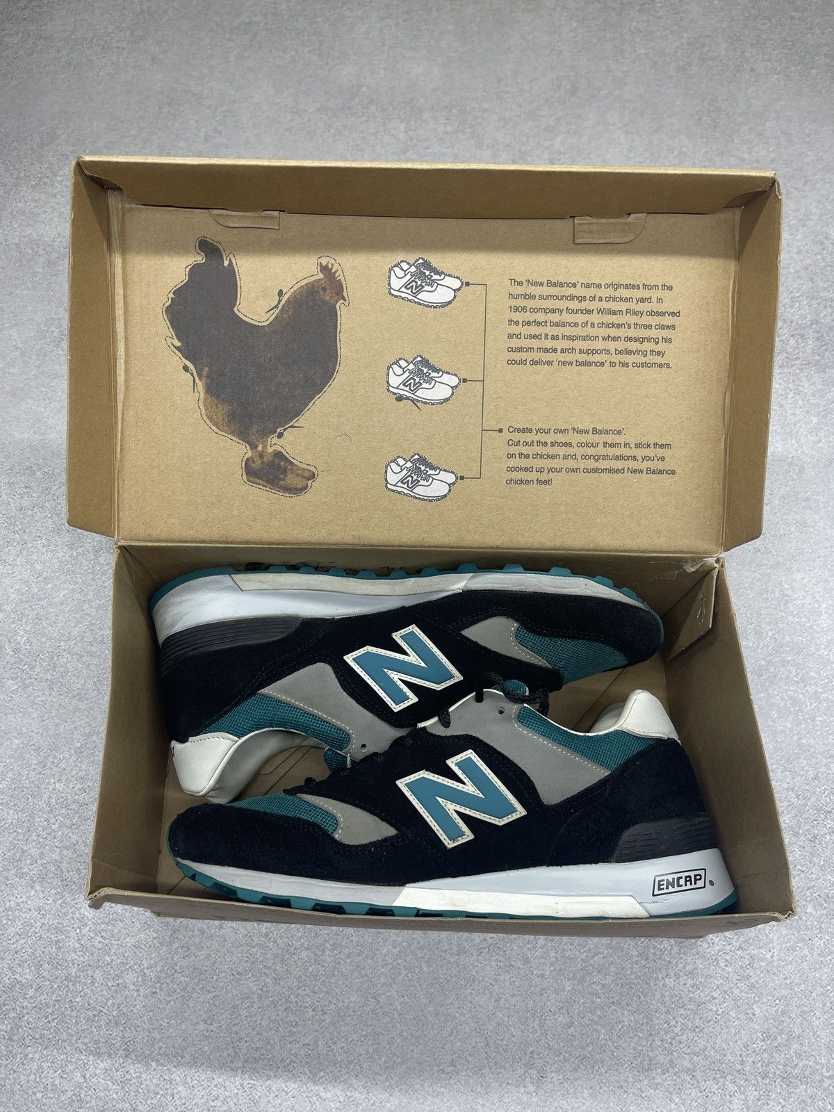 New Balance Mens New Balance 577 England Sneakers With Box Black/Blue Size US 9 / EU 42 - 2 Thumbnail