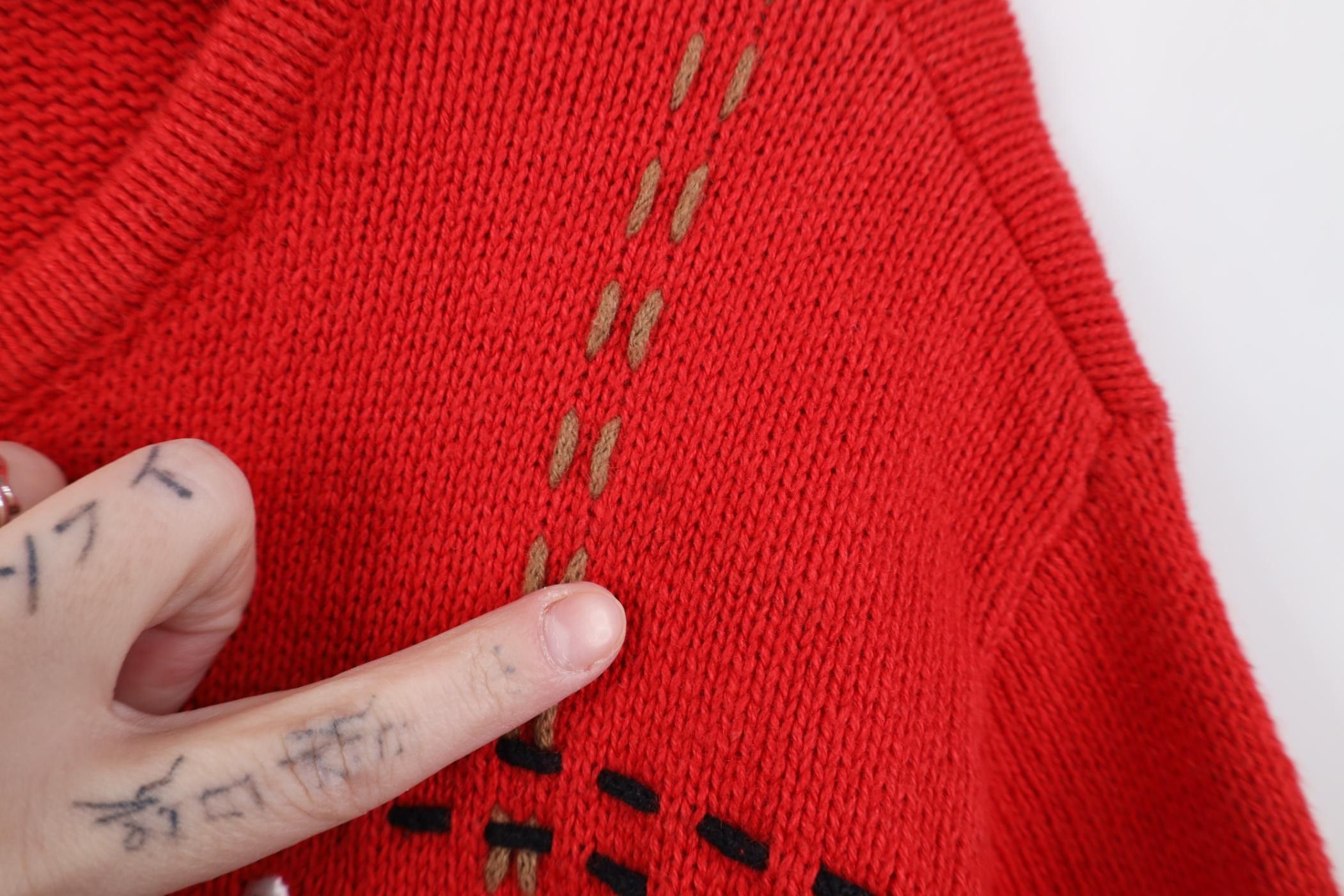 Vintage Vintage 90s Christmas Santa Claus Snowflake Knit Sweater Size XL / US 12-14 / IT 48-50 - 6 Thumbnail