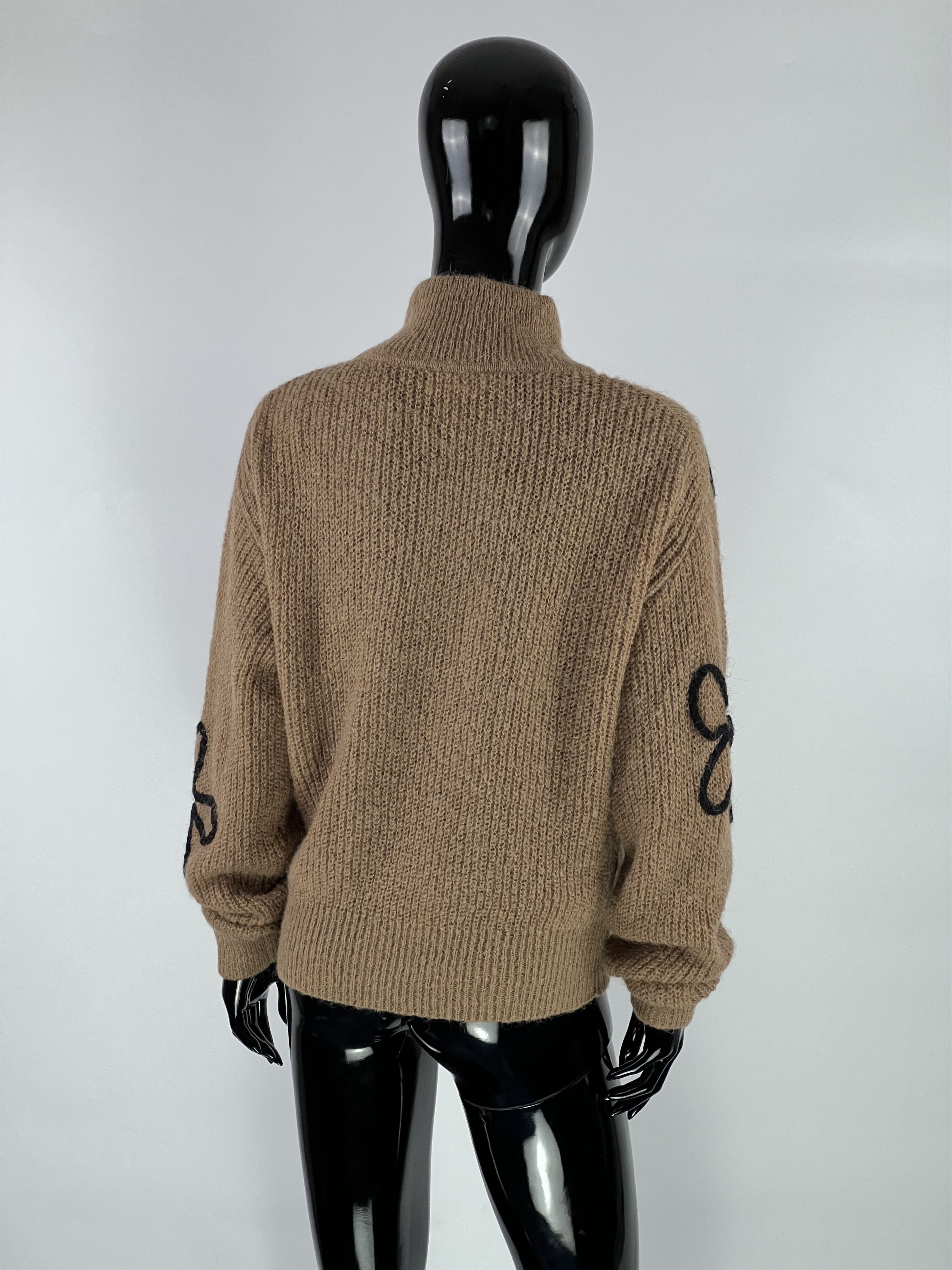 Designer Fabienne Chapot Wool Alpaca Turtleneck Sweater Size M Size M / US 6-8 / IT 42-44 - 3 Thumbnail