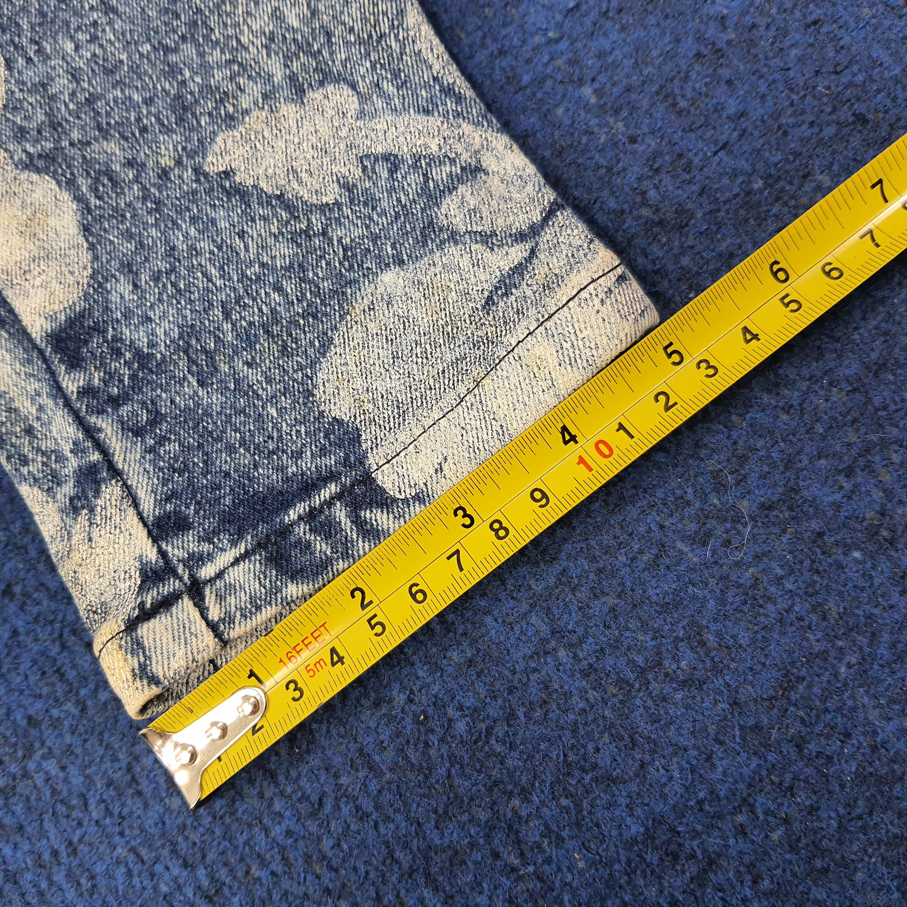 Japanese Brand Vintage Ryu Sports Full Print Jeans C258N26 Size 23" - 13 Thumbnail