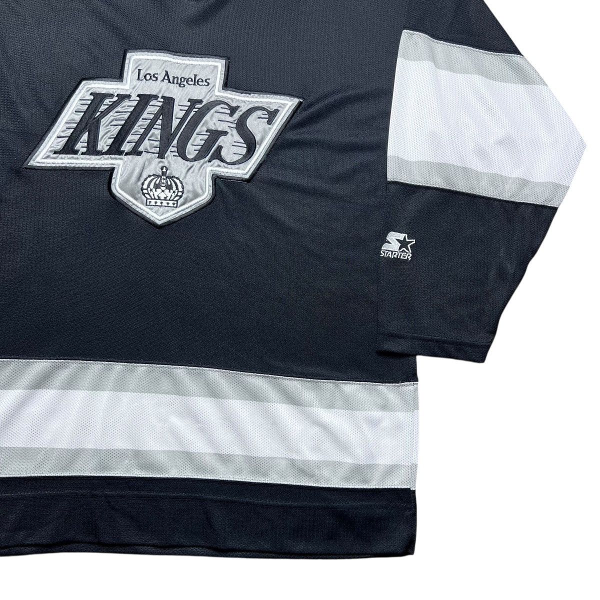 Starter 1990s NHL Los Angeles Kings Starter Black Spell Out Jersey Size US L / EU 52-54 / 3 - 18 Thumbnail