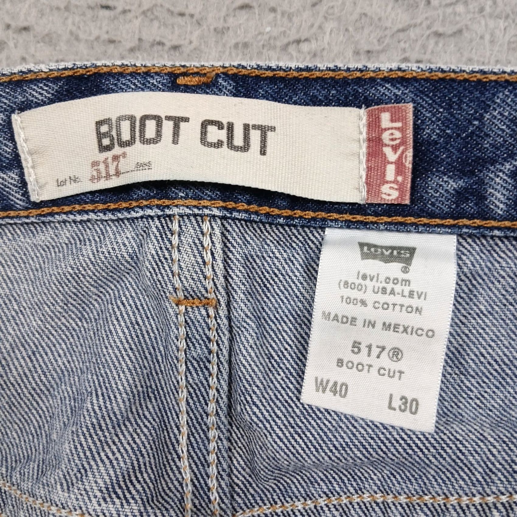 Levi's Levi's 517 Bootcut Jeans Mens W40 L30 Blue Denim Classic Fit Straight Slant Size US 40 / EU 56 - 5 Thumbnail