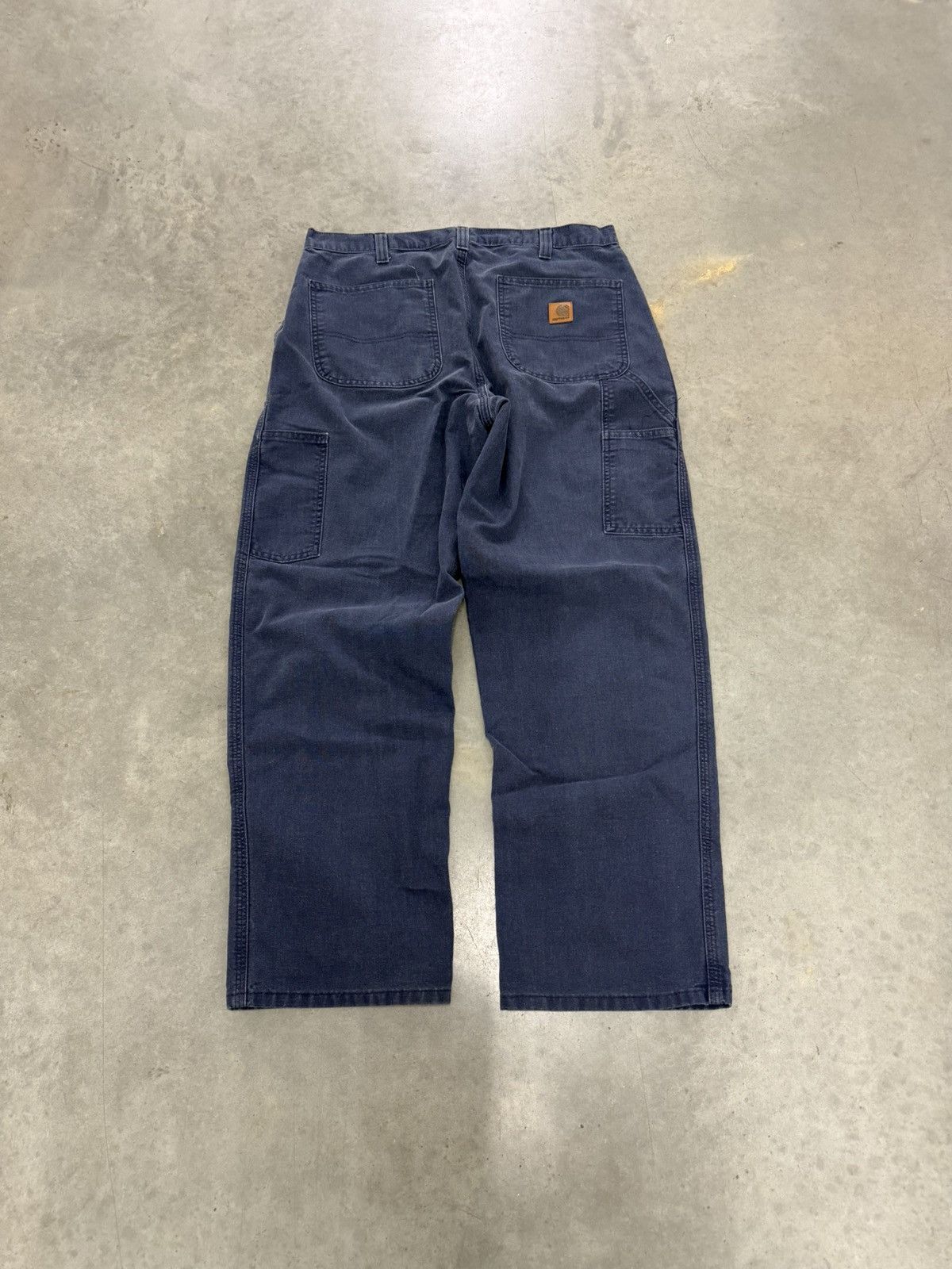 Carhartt Carhartt Dungaree Navy Carpenter Pants 2000s Utility Union Size US 33 - 1 Thumbnail