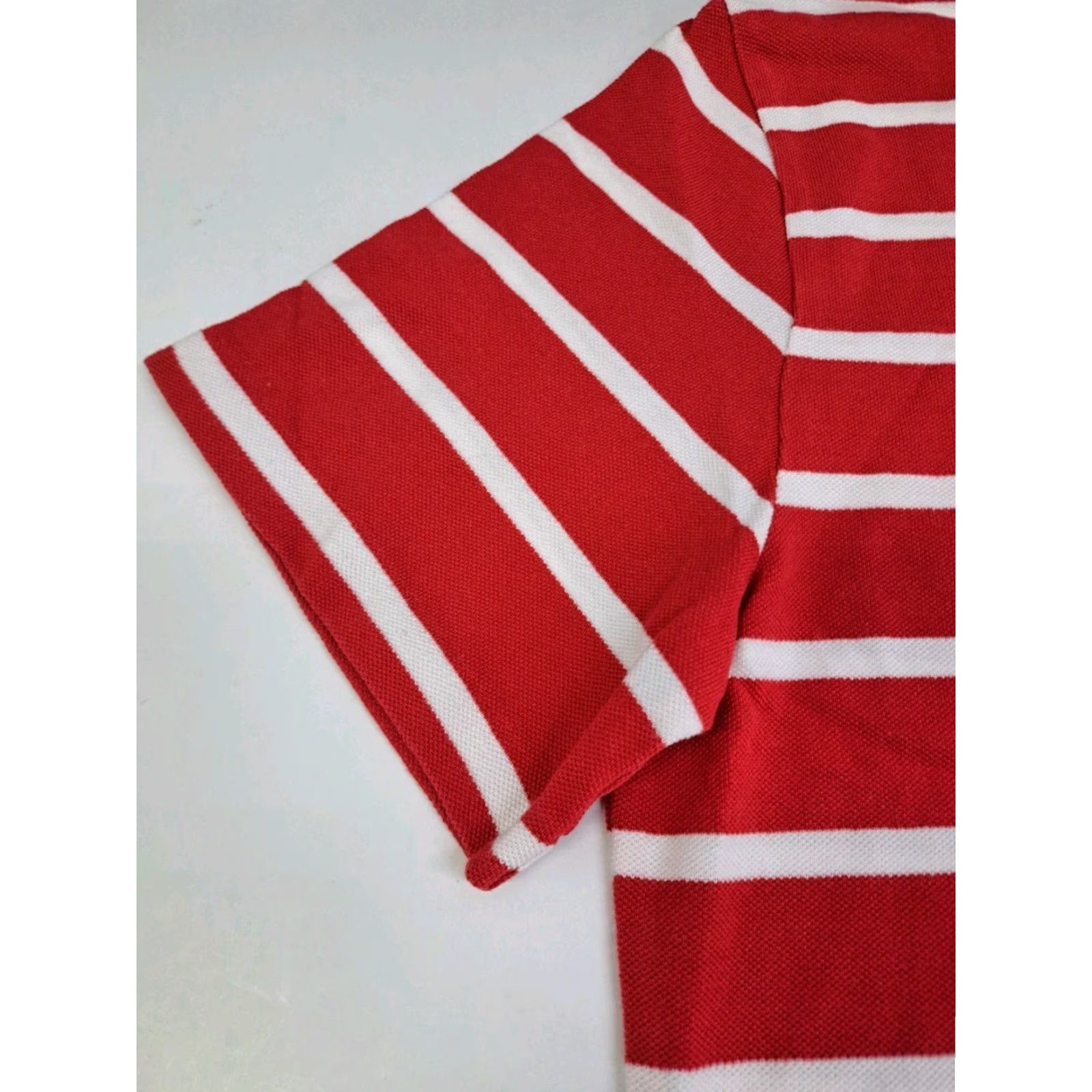 Ralph Lauren Ralph Lauren Polo Shirt Men's Short Sleeve Red/White Striped Polo M Size US M / EU 48-50 / 2 - 6 Thumbnail