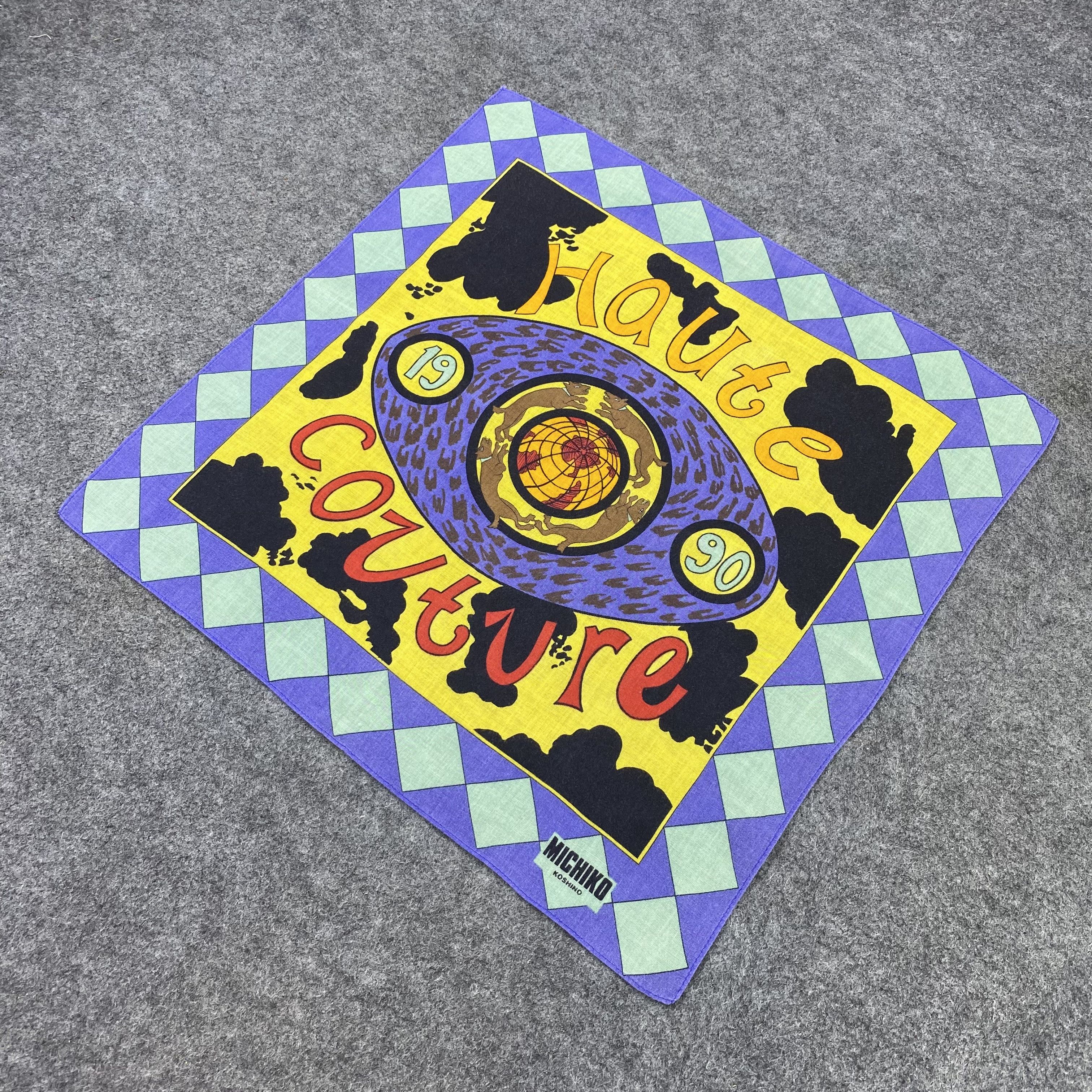 Japanese Brand Michiko Koshino Handkerchief Neckerchief Bandana-B1912 Size ONE SIZE - 4 Thumbnail