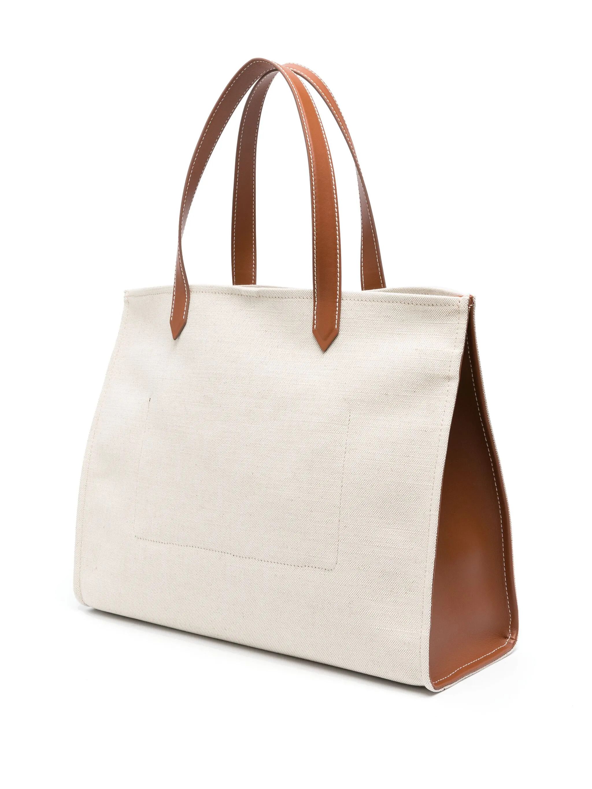 Balmain o1mt1gz0326 Size: OS / B-Army Logo-print Tote Bag in Beige Size ONE SIZE - 3 Thumbnail