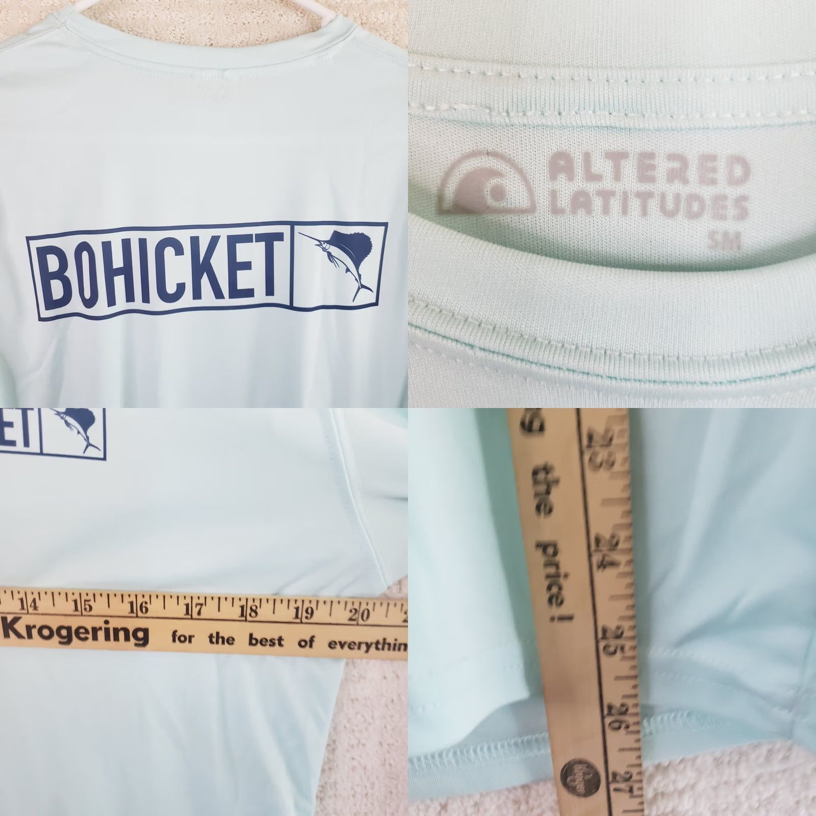 AQUA Altered Latitude Shirt Aqua Blue Long Slv. S Unisex Bohicket Marina Size US S / EU 44-46 / 1 - 8 Thumbnail