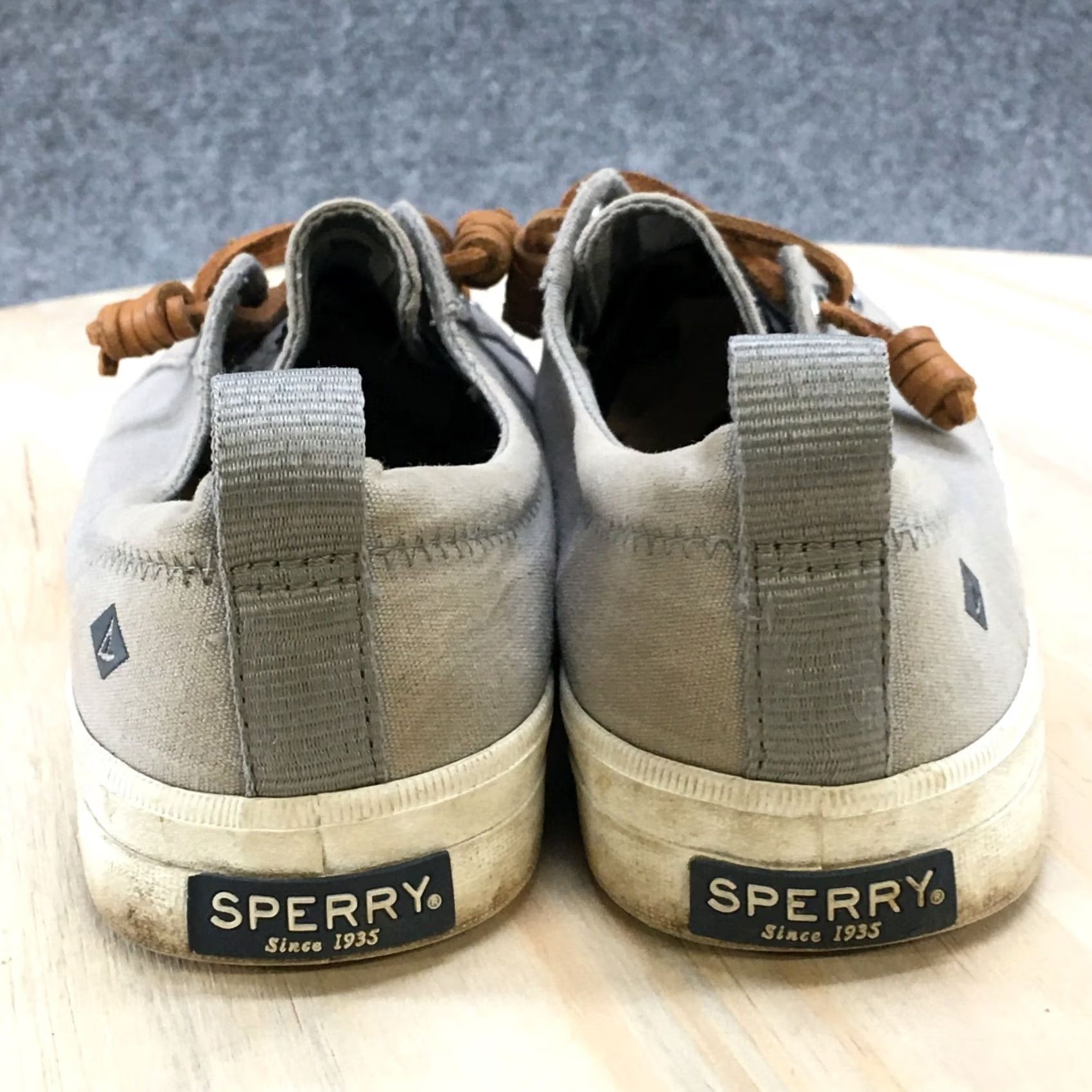 Sperry Sperry Crest Vibe Sneakers Grey Canvas Lace Up Low Top Womens 6 Shoes Casual Comfortable Breathable Flat Heel 0.5in Walking Size M / US 6-8 / IT 42-44 - 6 Thumbnail