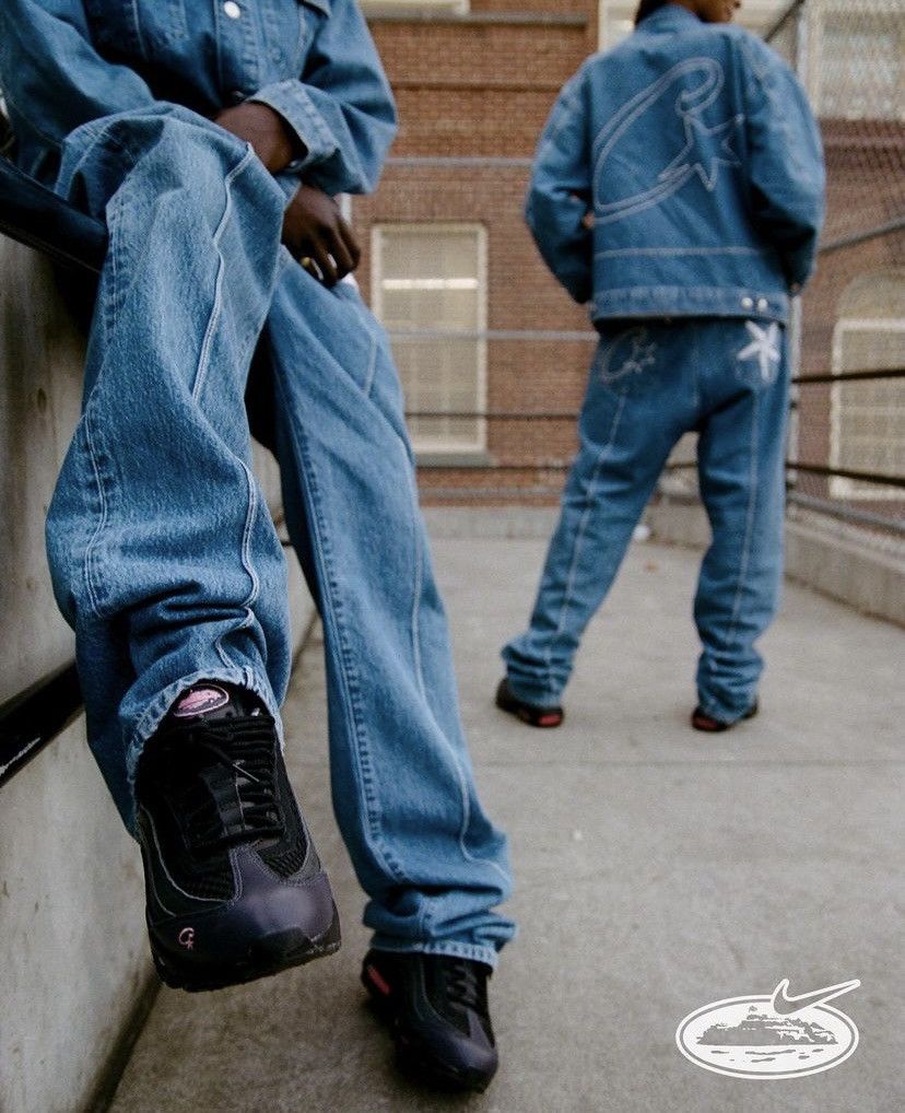 Jean Corteiz C-Star Denim Taille M Bleu - Coupe Droite - Neuf Avec étiquettes - Homme