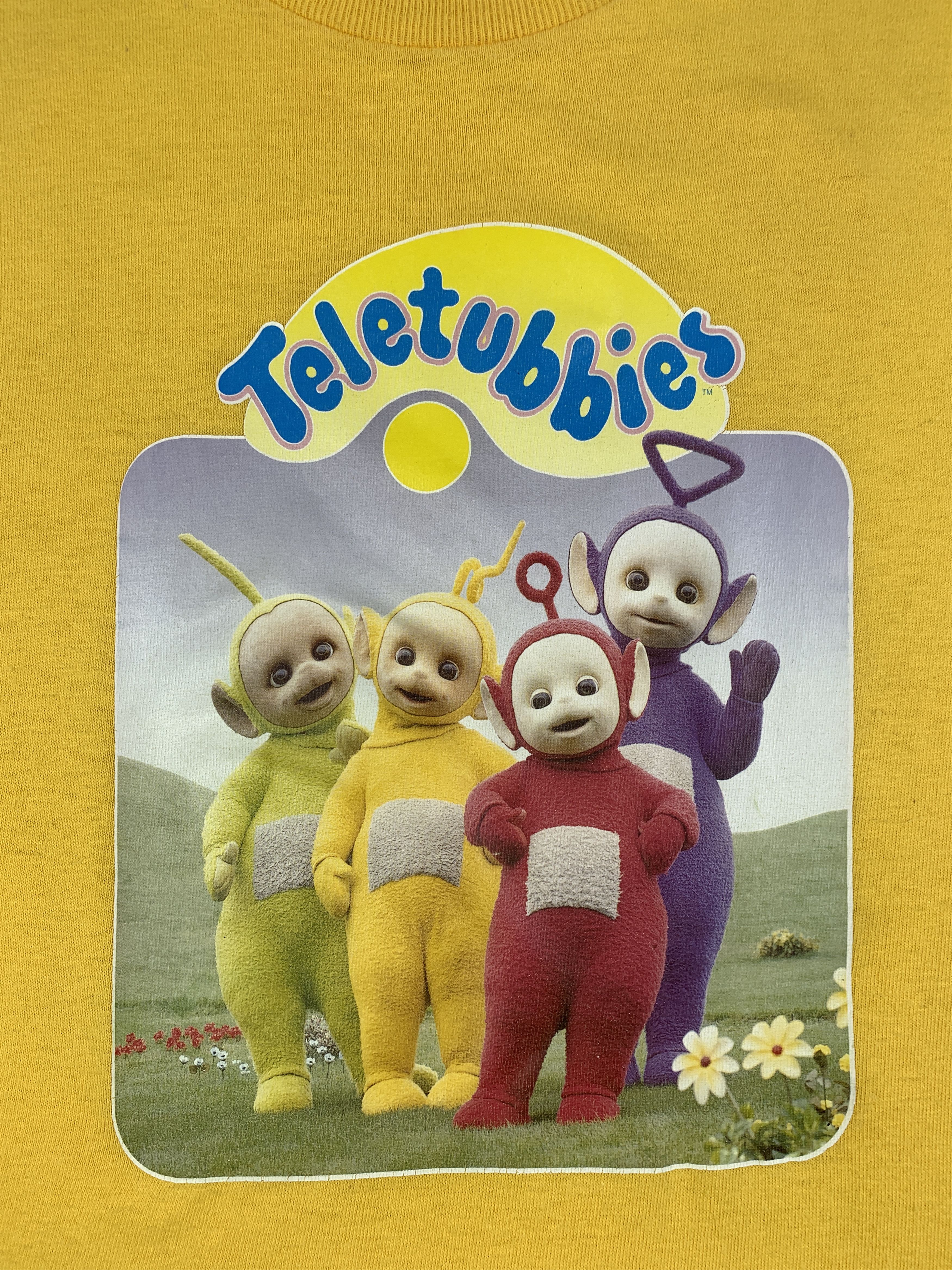 Cartoon Network 2000s Teletubies Yellow Full Squad Baby Tee (S) Size S / US 4 / IT 40 - 4 Thumbnail