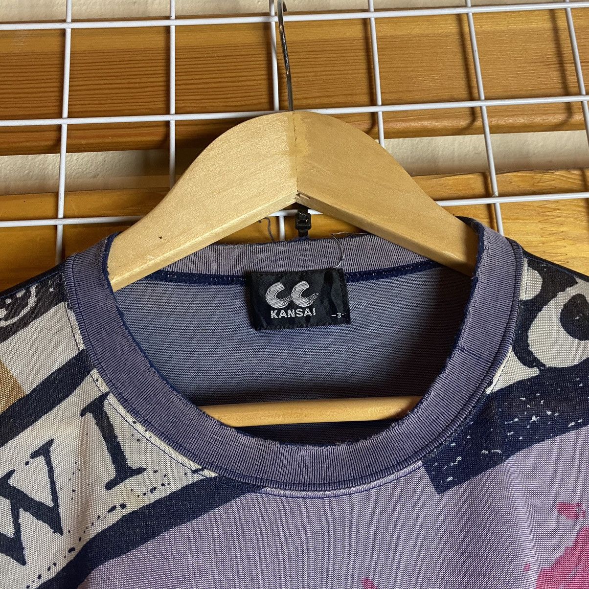 Japanese Brand × Kansai Yamamoto Vintage Archival KANSAI Over Print Distressed Design Tshirts Size US M / EU 48-50 / 2 - 7 Thumbnail