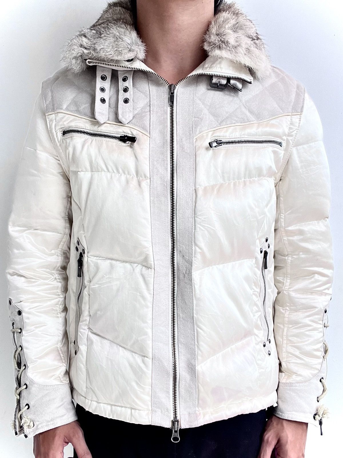 Schlussel 2000s Schlussel Avant-Garde Fur Puffer Jacket Size US L / EU 52-54 / 3 - 3 Thumbnail