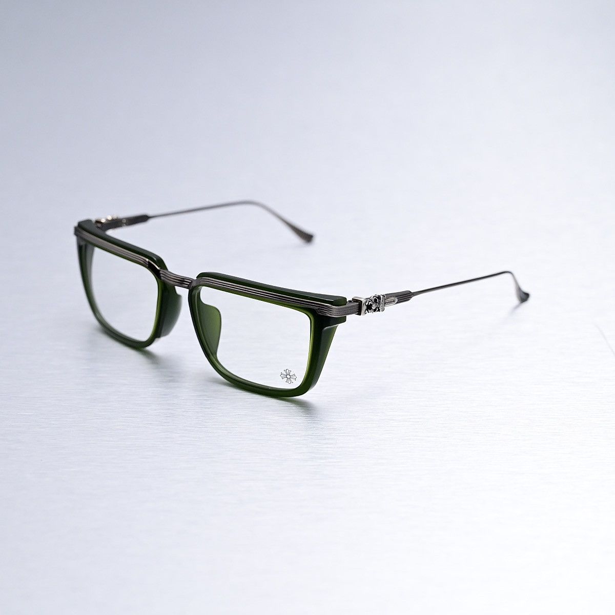 Chrome Hearts CHROME HEARTS TRYDIXAGAIN MATTE DARK OLIVE AG GLASSES Size ONE SIZE - 1 Thumbnail