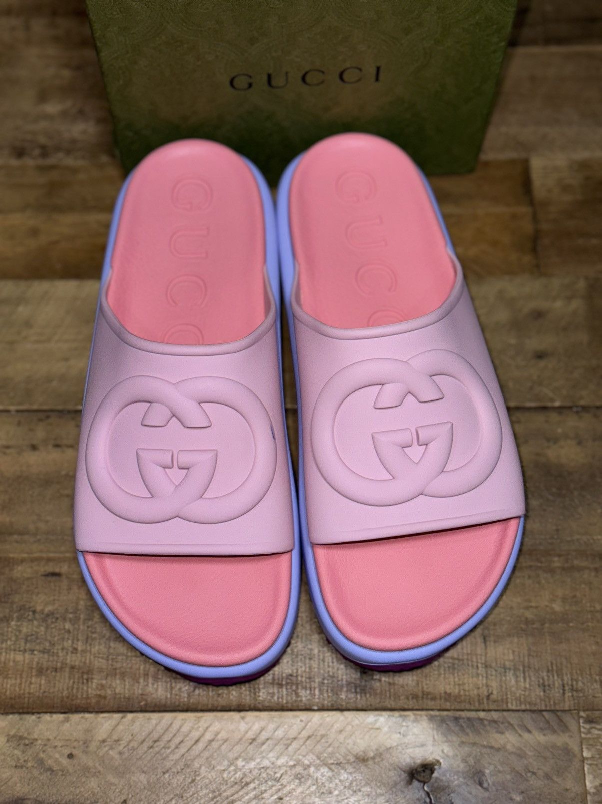 Gucci Gucci Interlocking G Rubber Slides Size US 12 / IT 42 - 10 Thumbnail