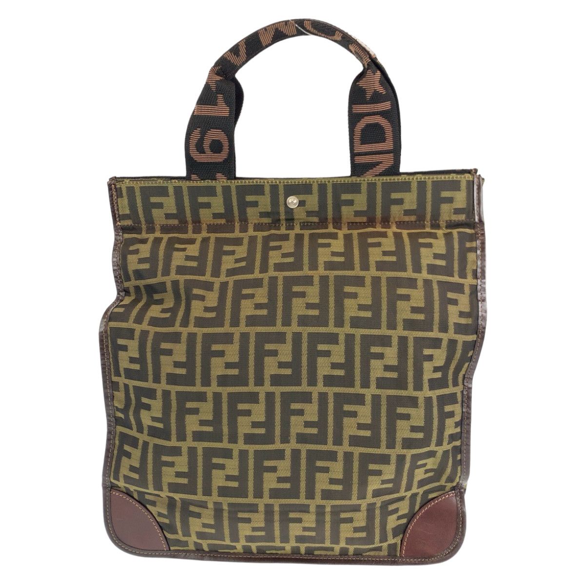 Fendi Fendi Fendi Zucca Canvas/Leather Tote Bag Canvas Tote Bag 24542655599 in Very Good Condition Size ONE SIZE - 1 Thumbnail