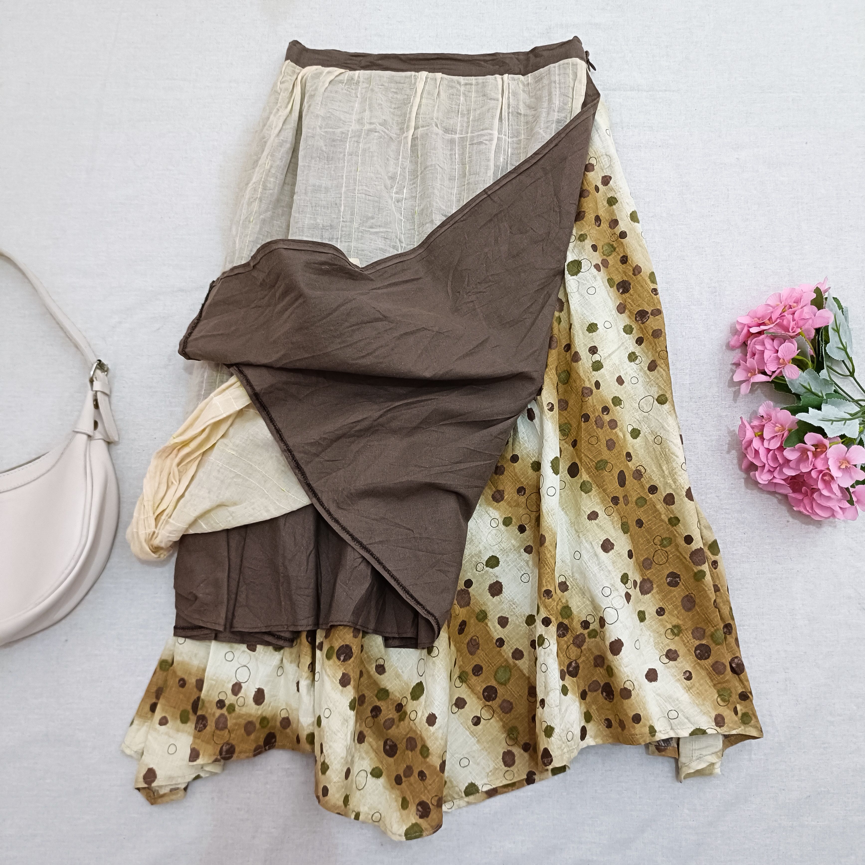 Vintage Japanese Mori Kei Fairy Grunge Layered Skirt Size 26" / US 2 / IT 38 - 7 Thumbnail