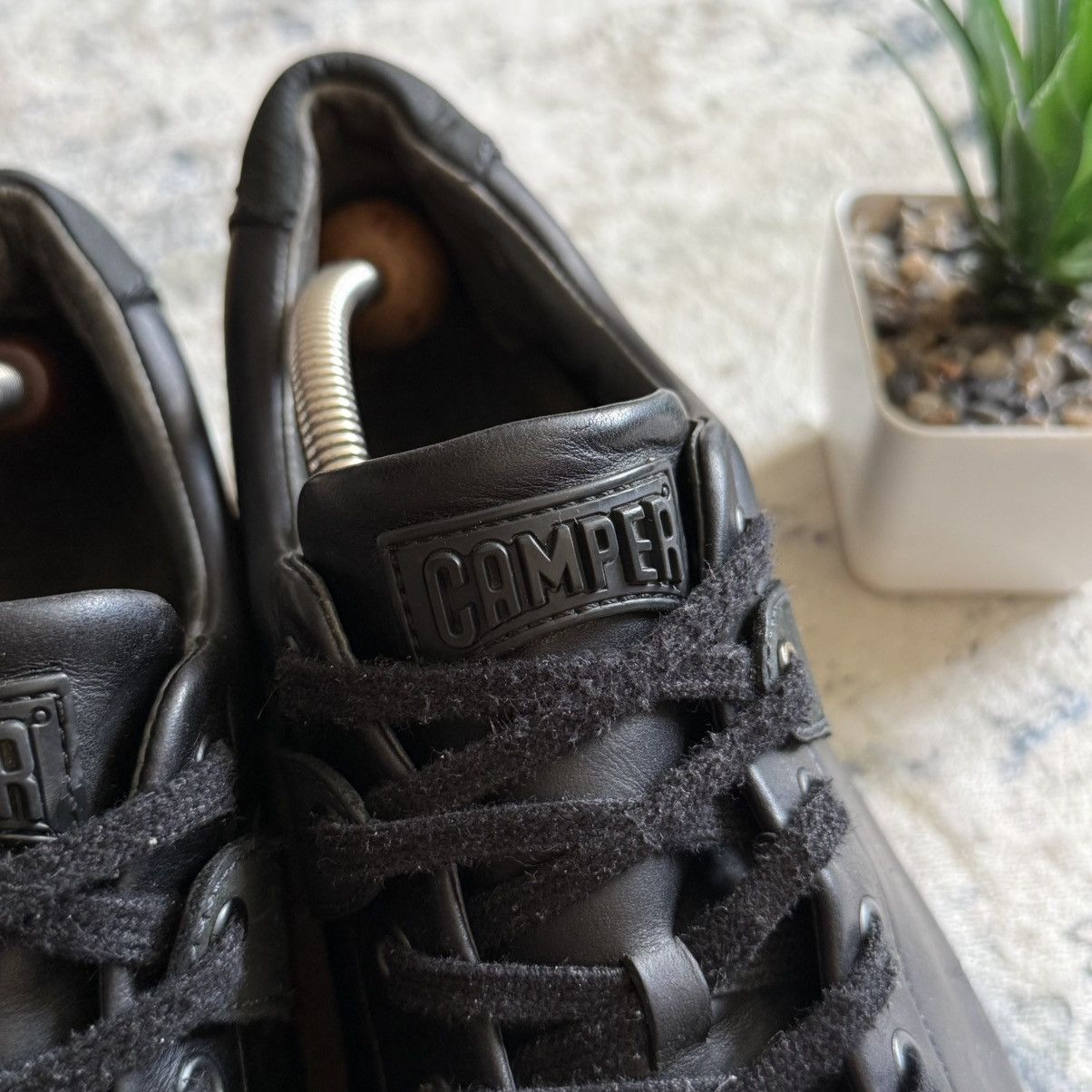 Camper 📌 Vintage Camper Pelotas Y2K Black Leather Boots Size US 11 / EU 44 - 11 Thumbnail