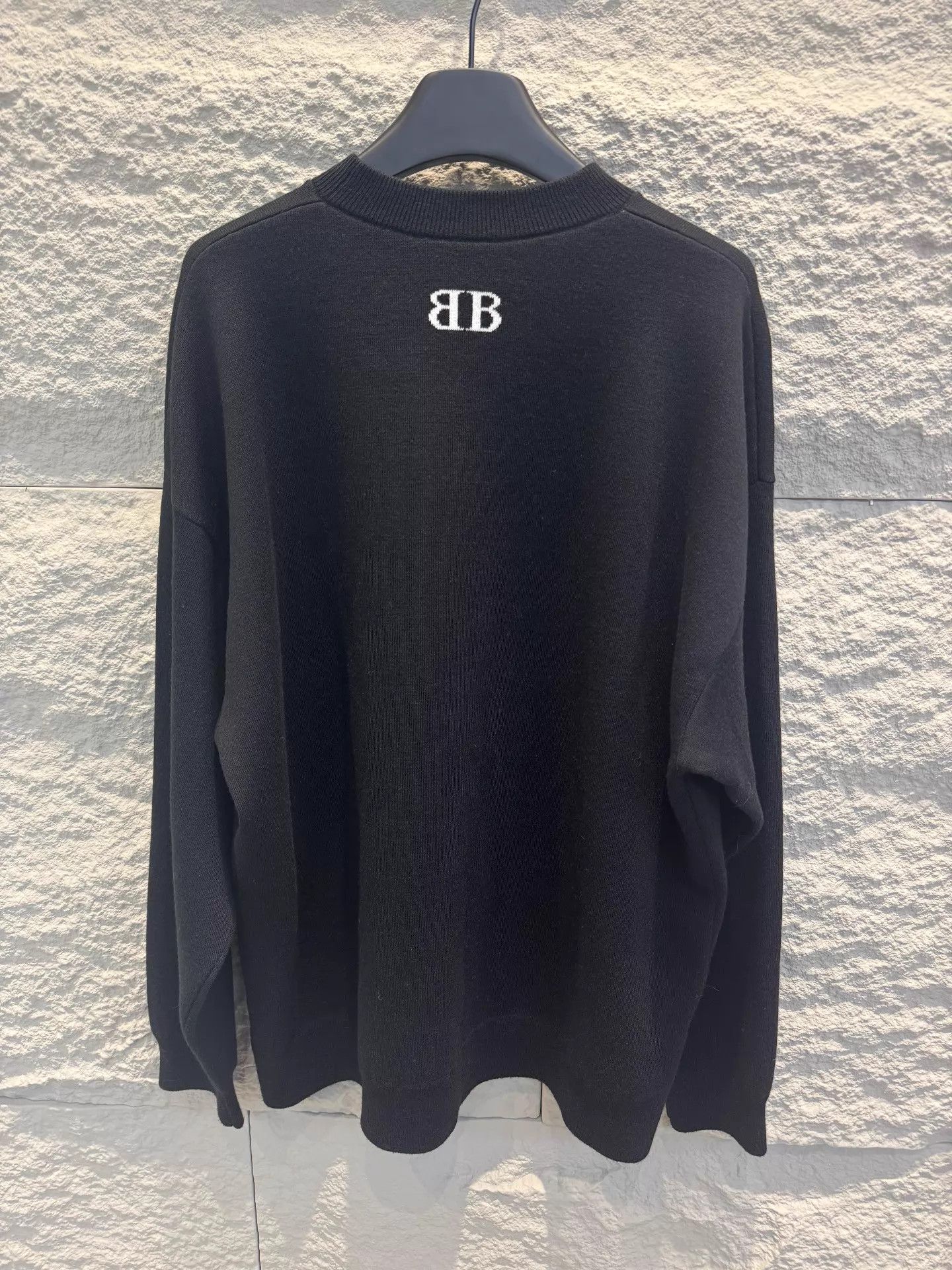 Balenciaga Balenciaga 25 BB Jacquard Wool Sweater Black XS Size XS / US 0-2 / IT 36-38 - 2 Thumbnail