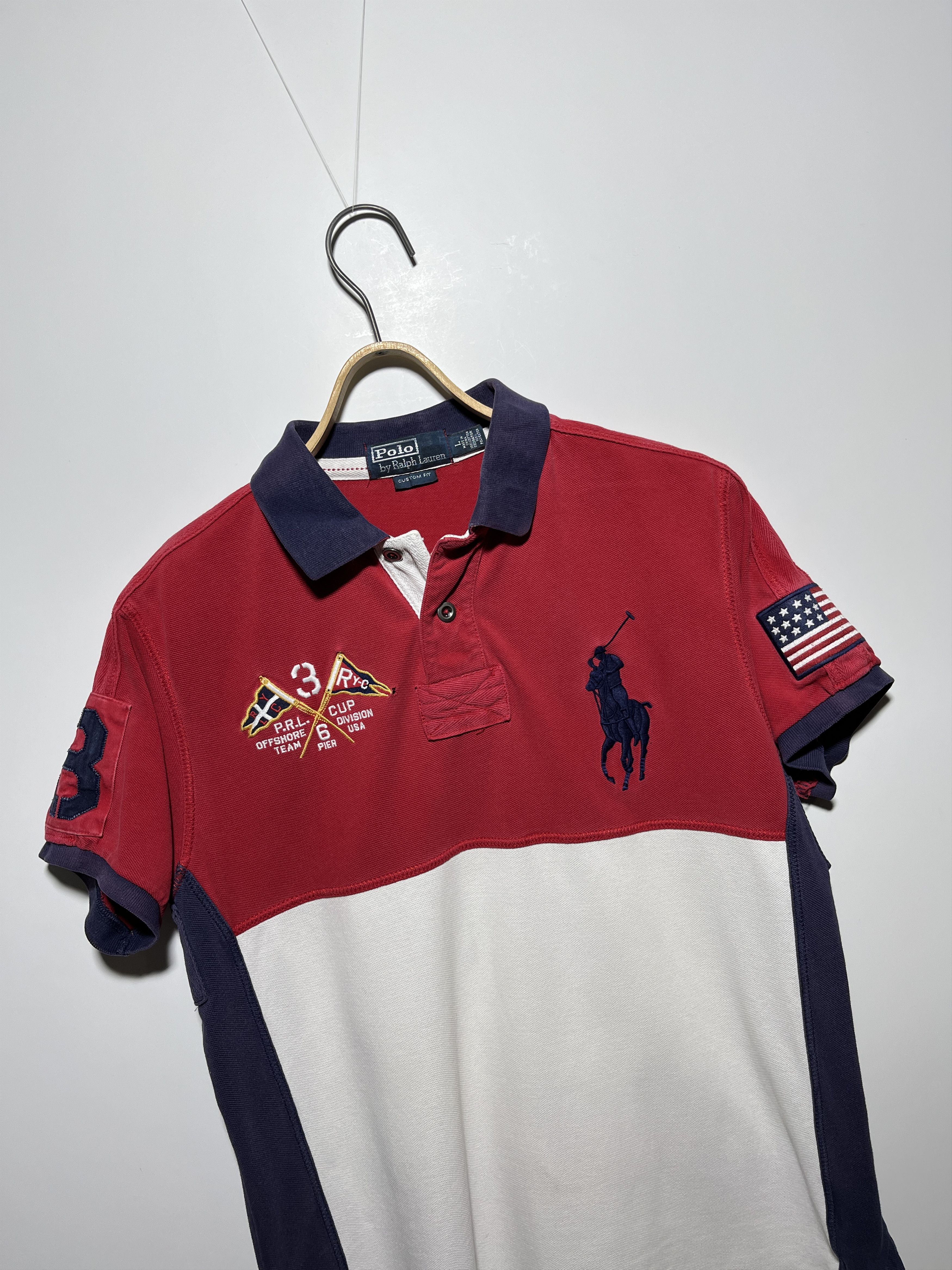 Polo Ralph Lauren Distressed Polo Ralph Lauren #3 United States Team Shirt Size US L / EU 52-54 / 3 - 2 Thumbnail