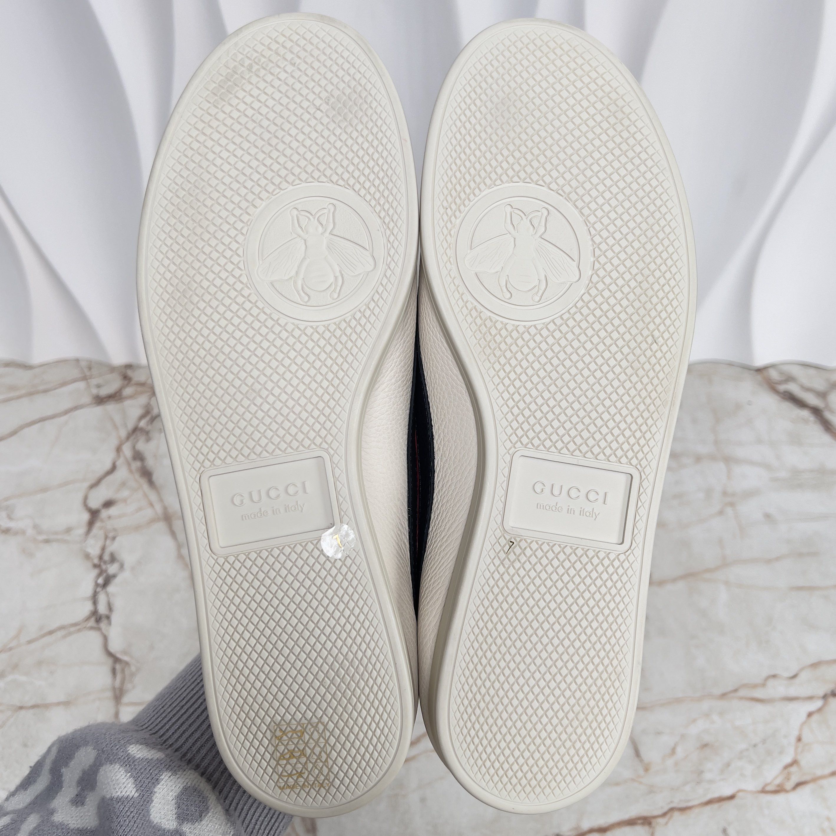 Gucci Falacer Hebron Web Bee Embroidery Sneakers Leather Size US 7.5 / EU 40-41 - 11 Thumbnail