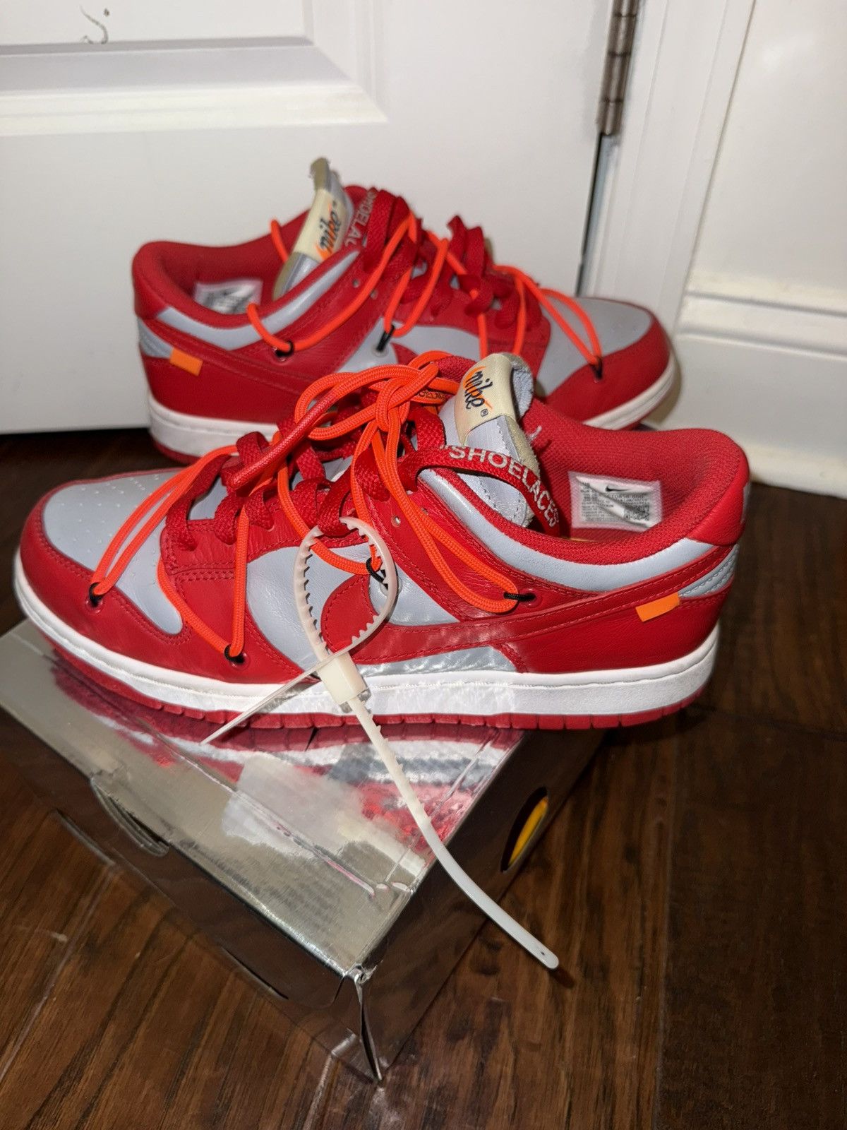 Nike × Off-White Off White Nike Dunk “University Red” Size US 8.5 / EU 41-42 - 3 Thumbnail