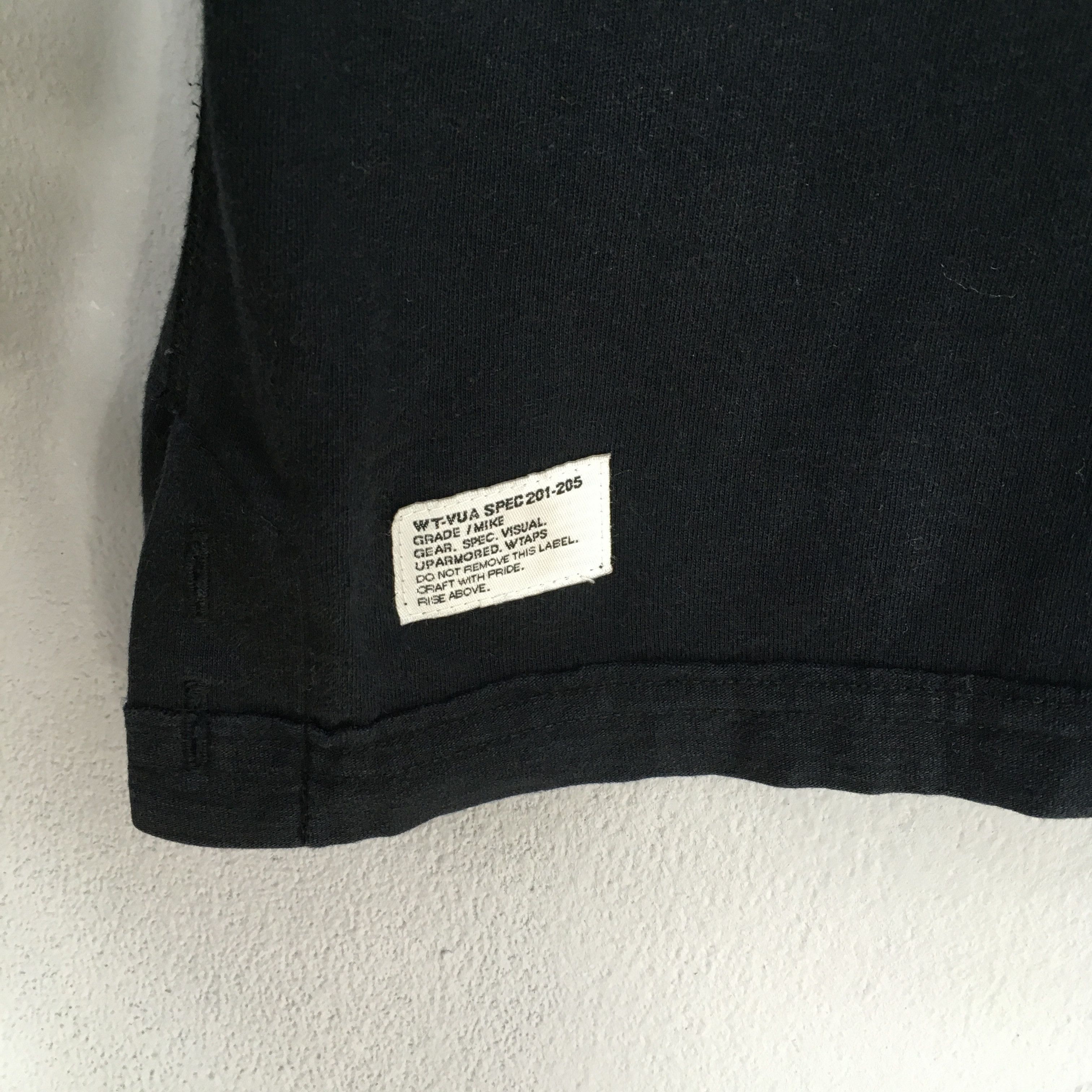 Wtaps Wtaps Extreme Prejudice WT-VUA Plain Black Tshirt Medium Size US M / EU 48-50 / 2 - 5 Thumbnail