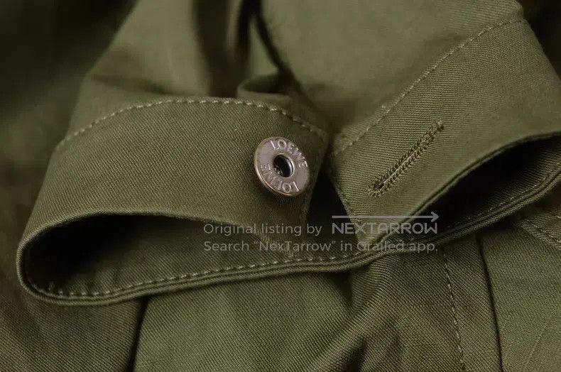 Other Loewe Green Logo Embossed Leather Patch Cotton Collar Sing Size XS / US 0-2 / IT 36-38 - 5 Thumbnail