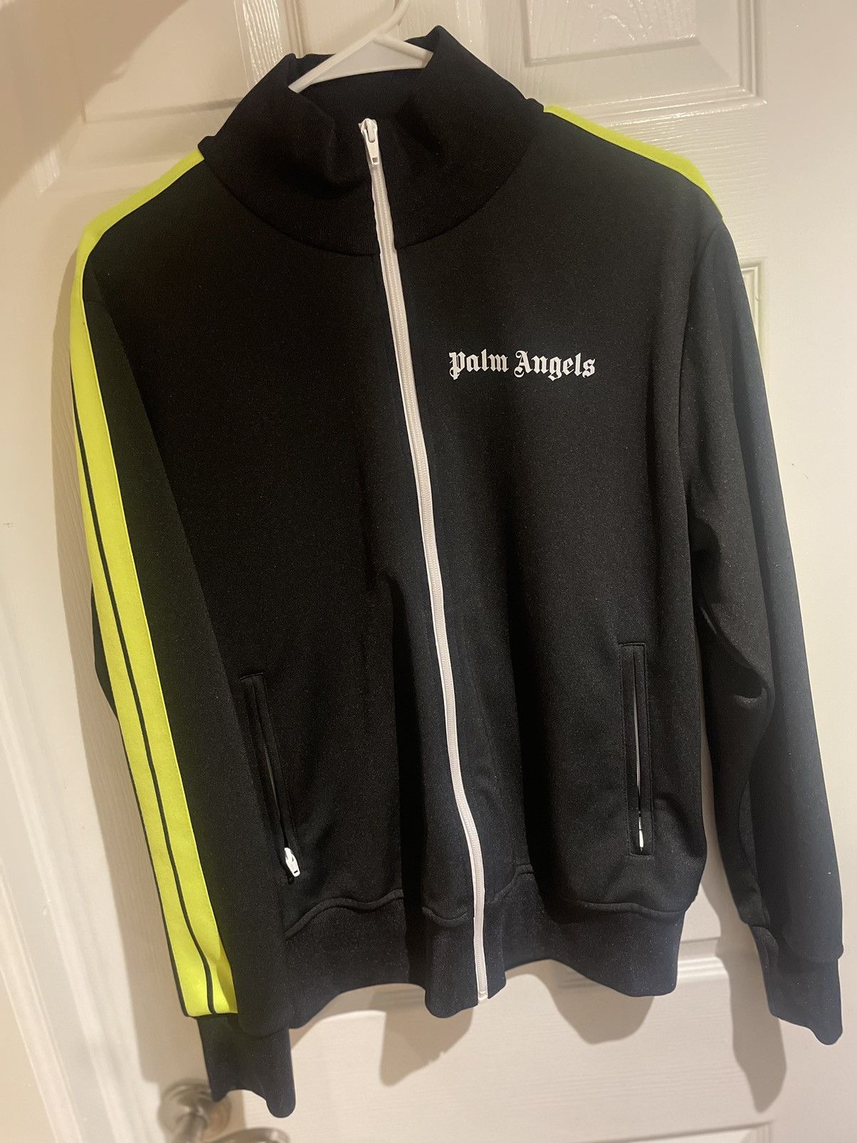 Black and yellow palm angels track jacket hotsell