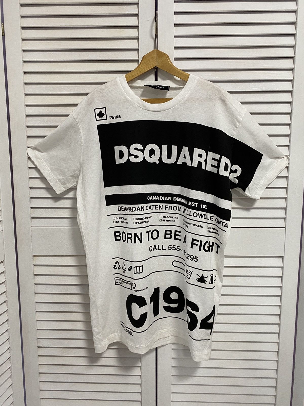 Dsquared2 T-Shirt Dsquared2 BORN TO BE A FIGHT Size US M / EU 48-50 / 2 - 1 Thumbnail