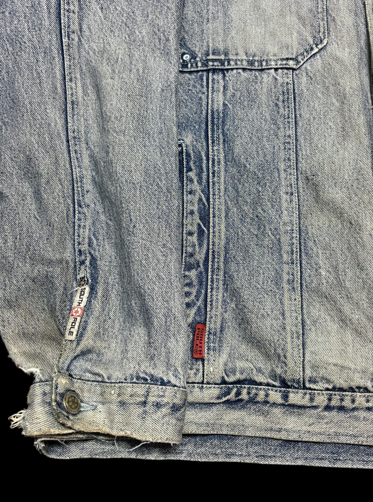 Southpole South Pole Big Logo Distressed Jean Jacket Size US XXL / EU 58 / 5 - 7 Thumbnail