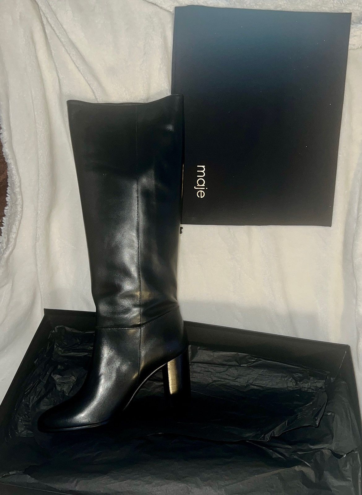Maje Maje Black Flity Heeled Boots Size US 10 / IT 40 - 2 Thumbnail