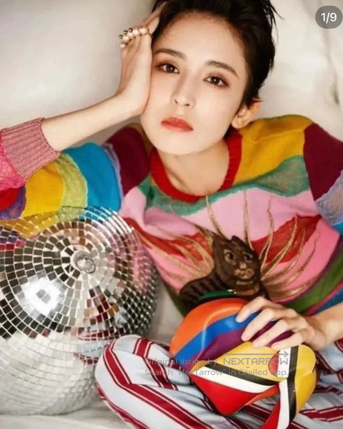 Gucci Gucci Embroidered Cat Stripe Lace Sweater. Size S / US 4 / IT 40 - 4 Thumbnail