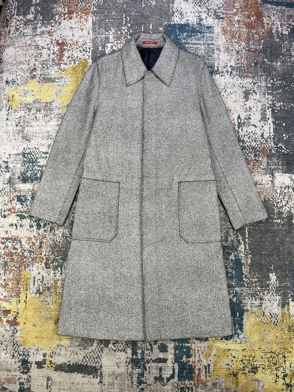 Boycott Boycott Wool Blend Tweed Long Coat Size US S / EU 44-46 / 1 - 1 Thumbnail