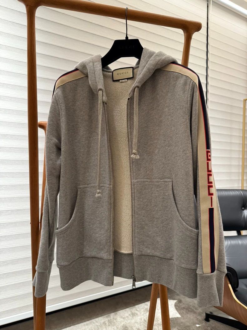 Gucci Gucci Sleeve logo sleeve label zipper hoodie 2502-Nextarrow Size US XS / EU 42 / 0 - 1 Thumbnail