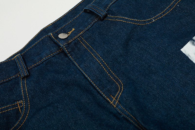Vintage American retro washed distressed straight leg jeans for men Size US 32 / EU 48 - 3 Thumbnail