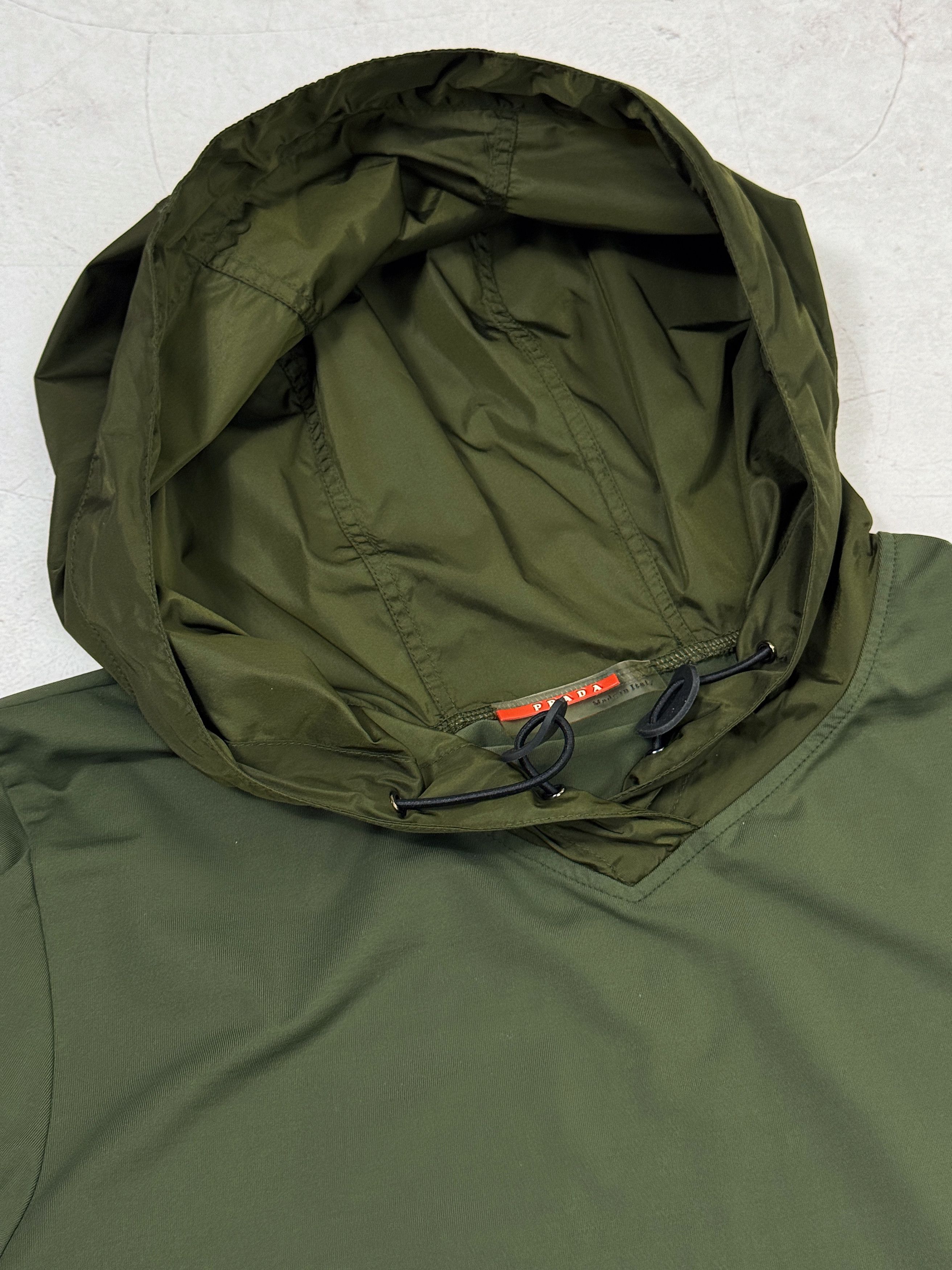 Prada Prada Nylon Hoodie Red Tab Olive Green Size US S / EU 44-46 / 1 - 7 Thumbnail