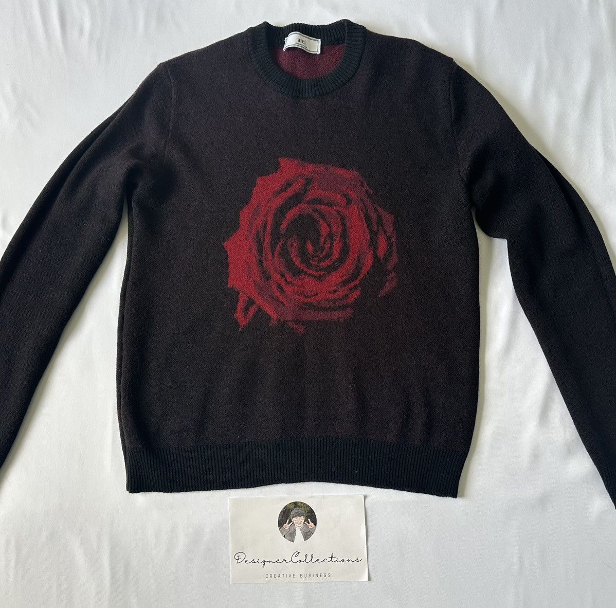 AMI AMI Alexandre Mattiussi Rose Merino Wool Sweater XL Size US XL / EU 56 / 4 - 1 Thumbnail