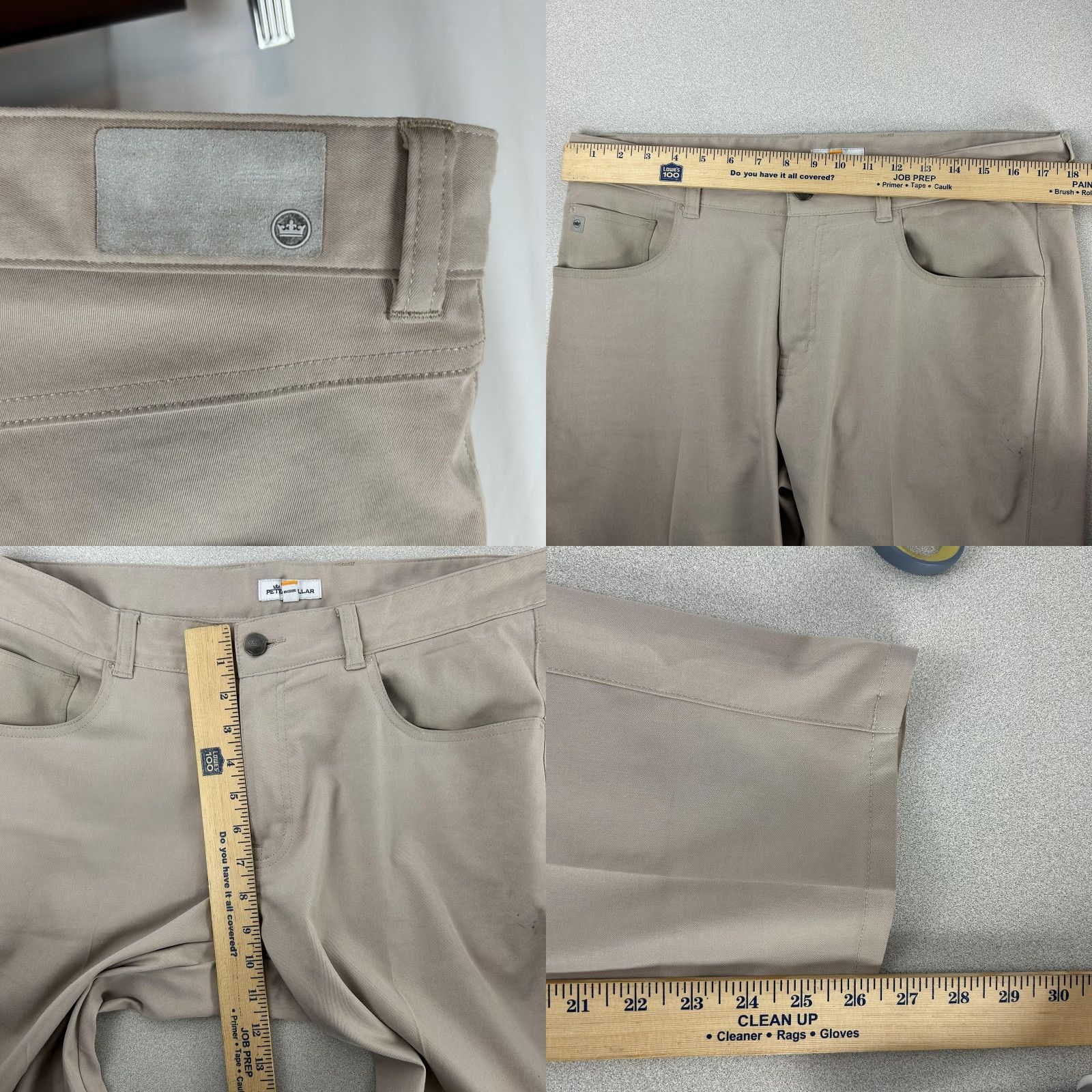 Peter Millar Peter Millar Pants Mens 34x32 Beige Khakis Straight Leg 5-Pocket Casual Golf Veristal Plat Size US 34 / EU 50 - 8 Thumbnail