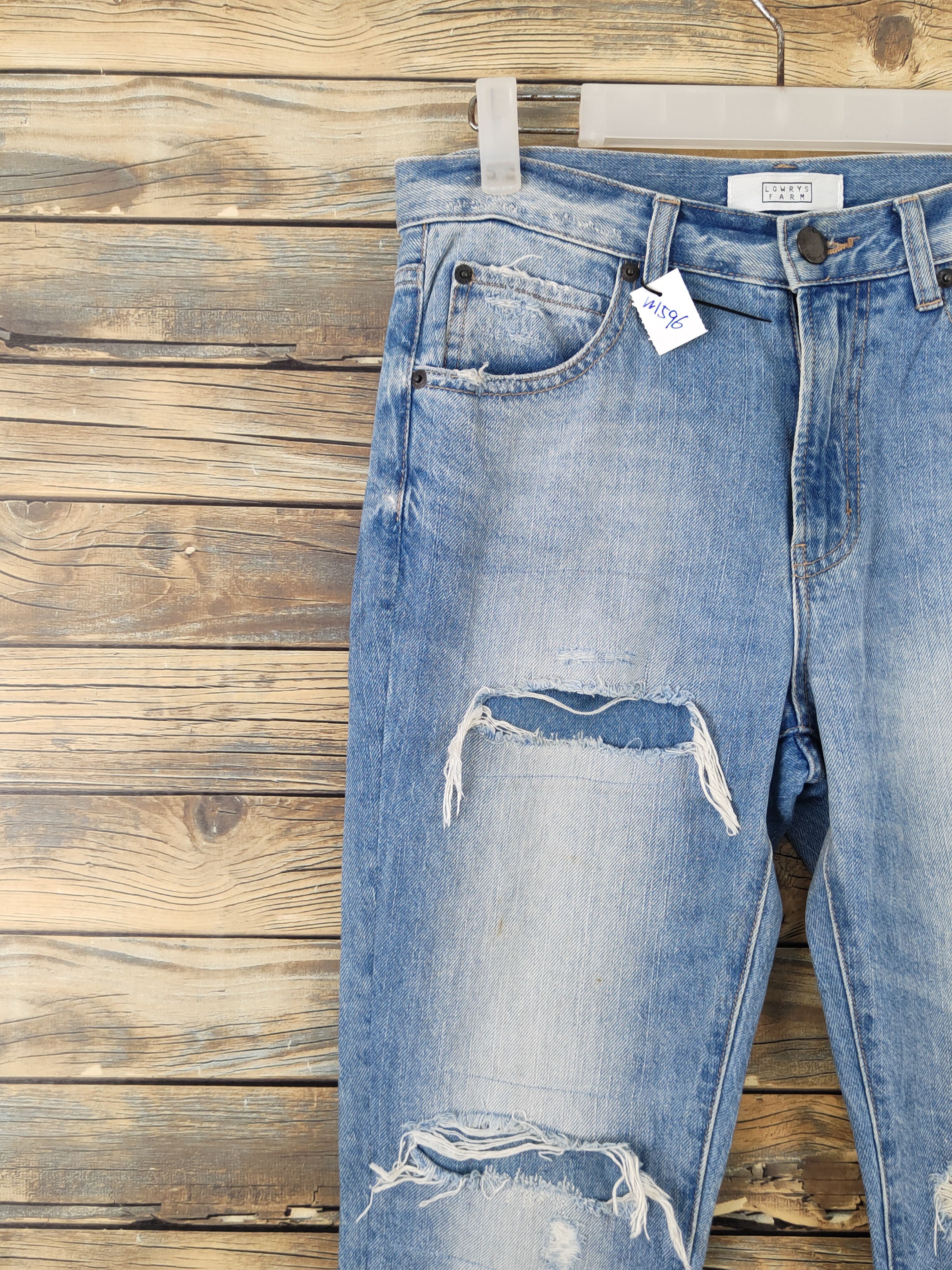 LOWRYS FARM × Vintage Lowrys Farm Blue Distressed Ripped denim Jeans #W1596 Size US 30 / EU 46 - 3 Thumbnail