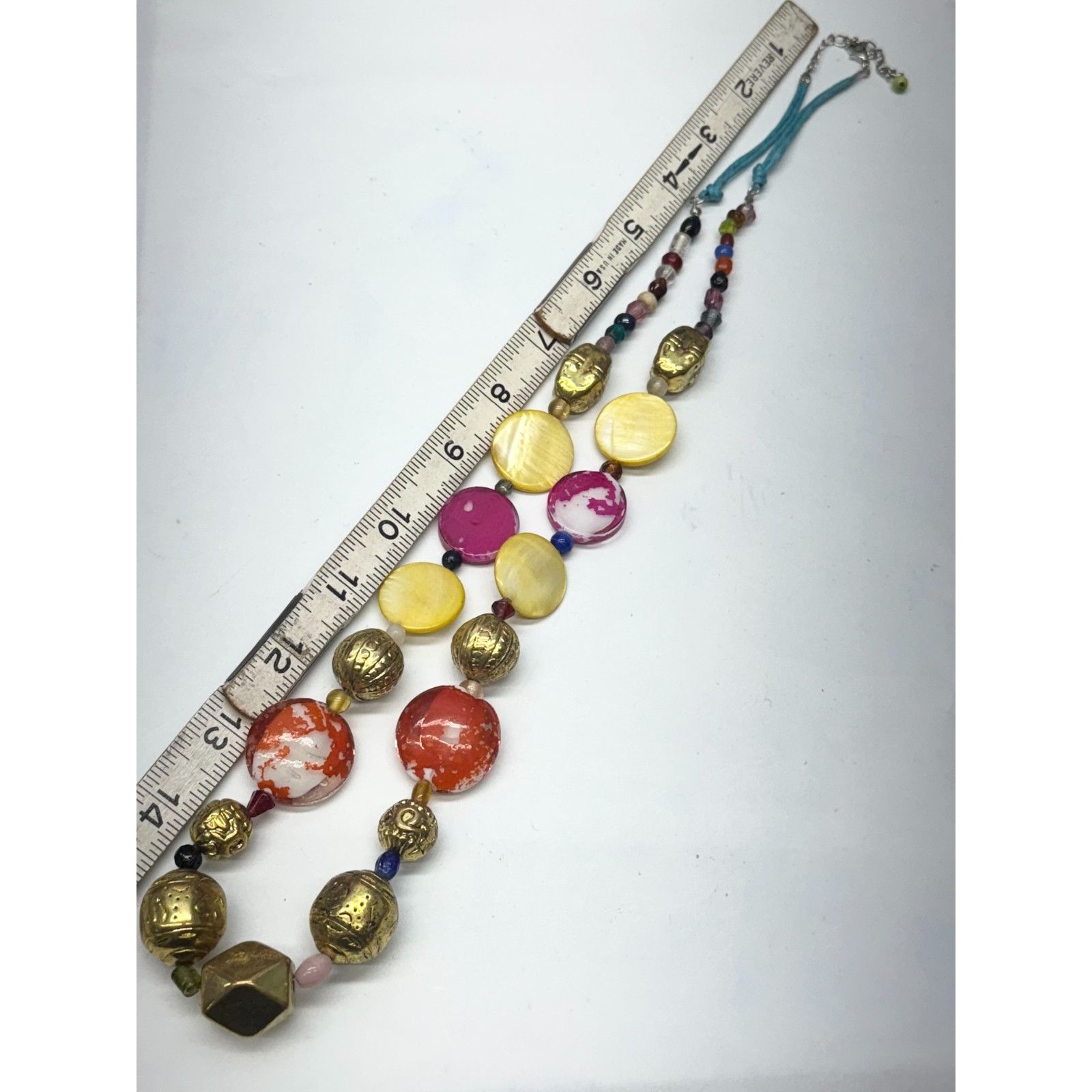 Vintage Vintage glass & metal beaded necklace Size ONE SIZE - 3 Thumbnail