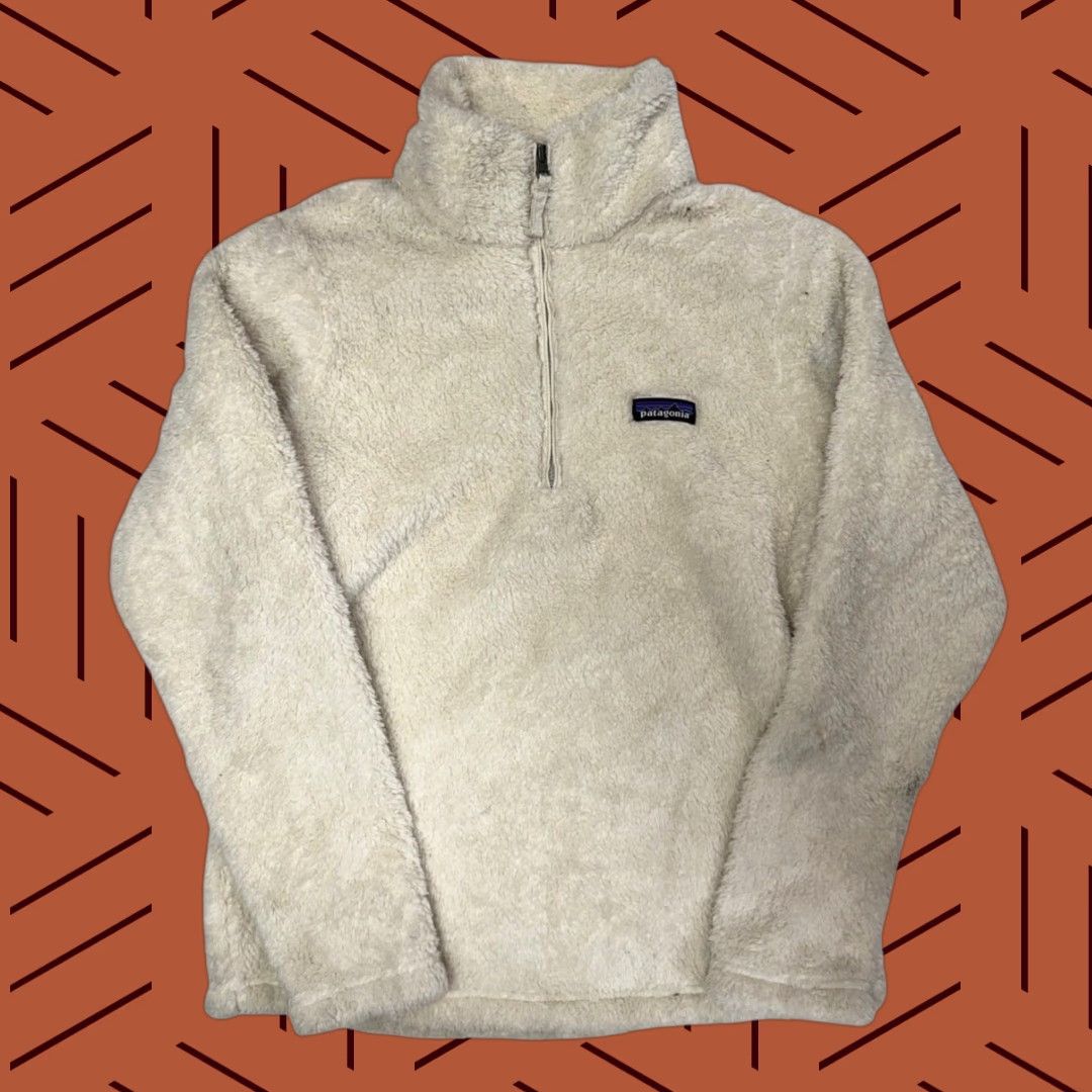 Patagonia VINTAGE Patagonia Women's Los Gatos 1/4-Zip Heather Beige Size M Jacket Womens 19" Pit to Pit 25" Shoulder to Hem Size M / US 6-8 / IT 42-44 - 1 Thumbnail